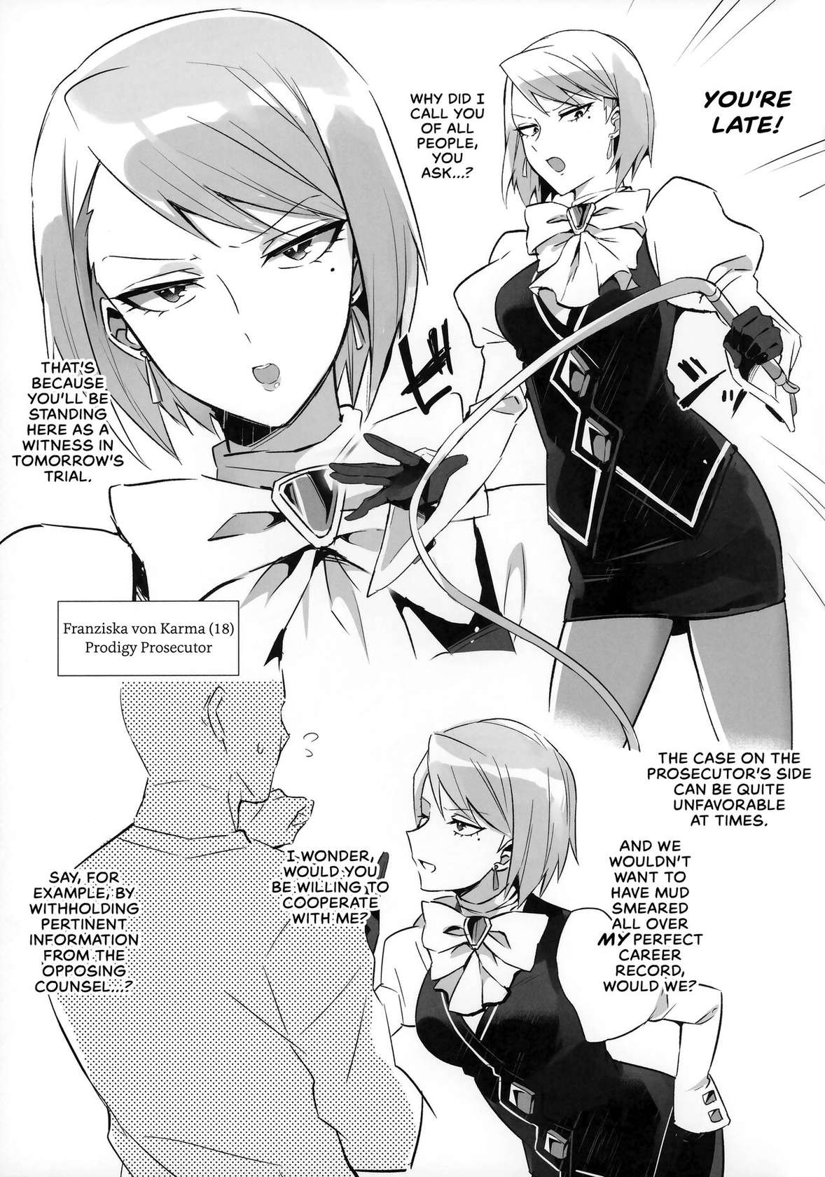 (C99) [Messzylinder (Yuma)] Futanari Mei-Chan Ni Horaretai Hitomuke Hon | A Book For People Wanting to be Dicked Down by a Futanari Franziska (Ace Attorney) [English] [head empty]