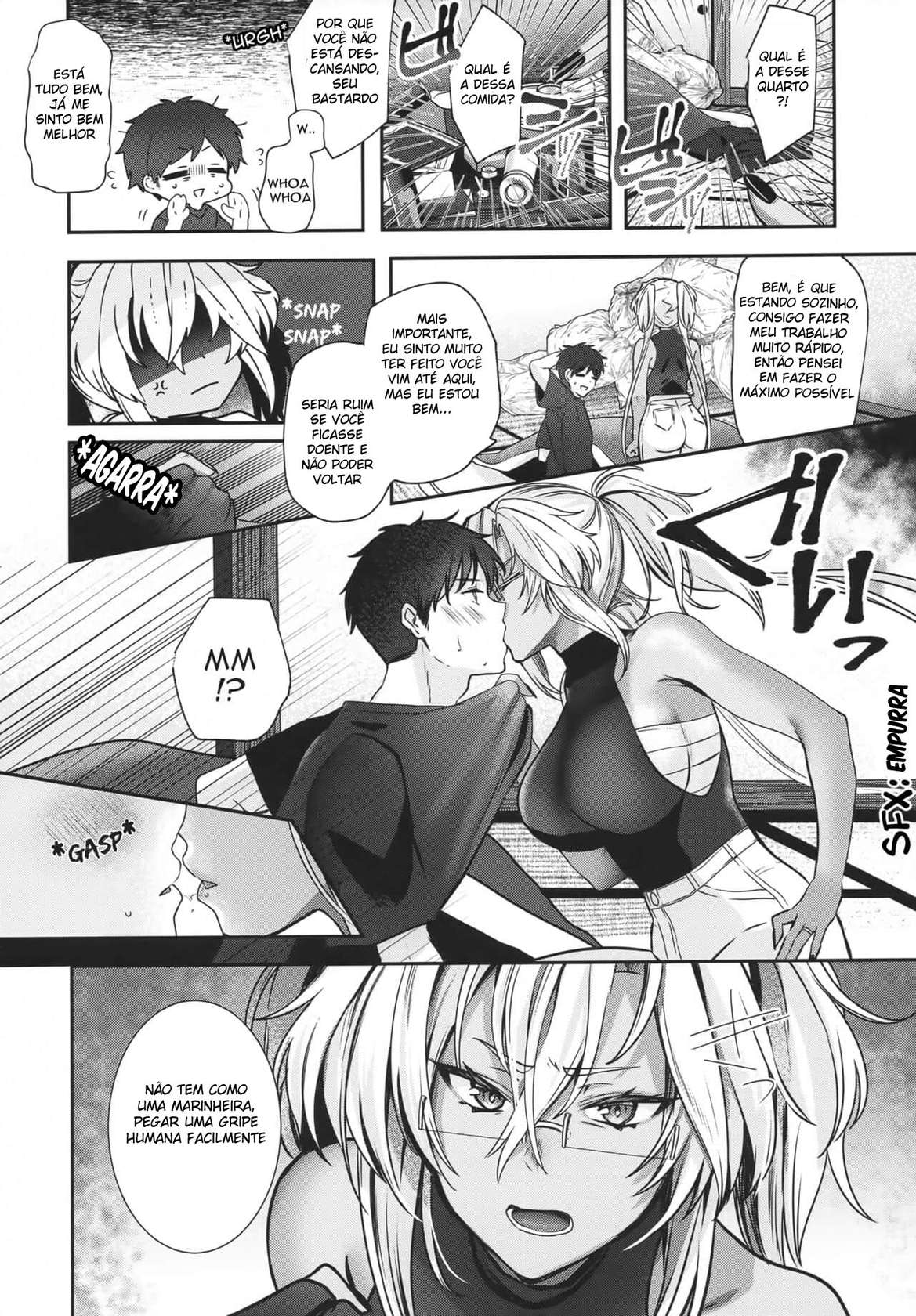 (C100) [Marosaan (Yunamaro)] Musashi-san no Yoru Jijou Anata no Ai Kagi Hen (Kantai Collection -KanColle-) [Portuguese-BR] [DiegoVPR]