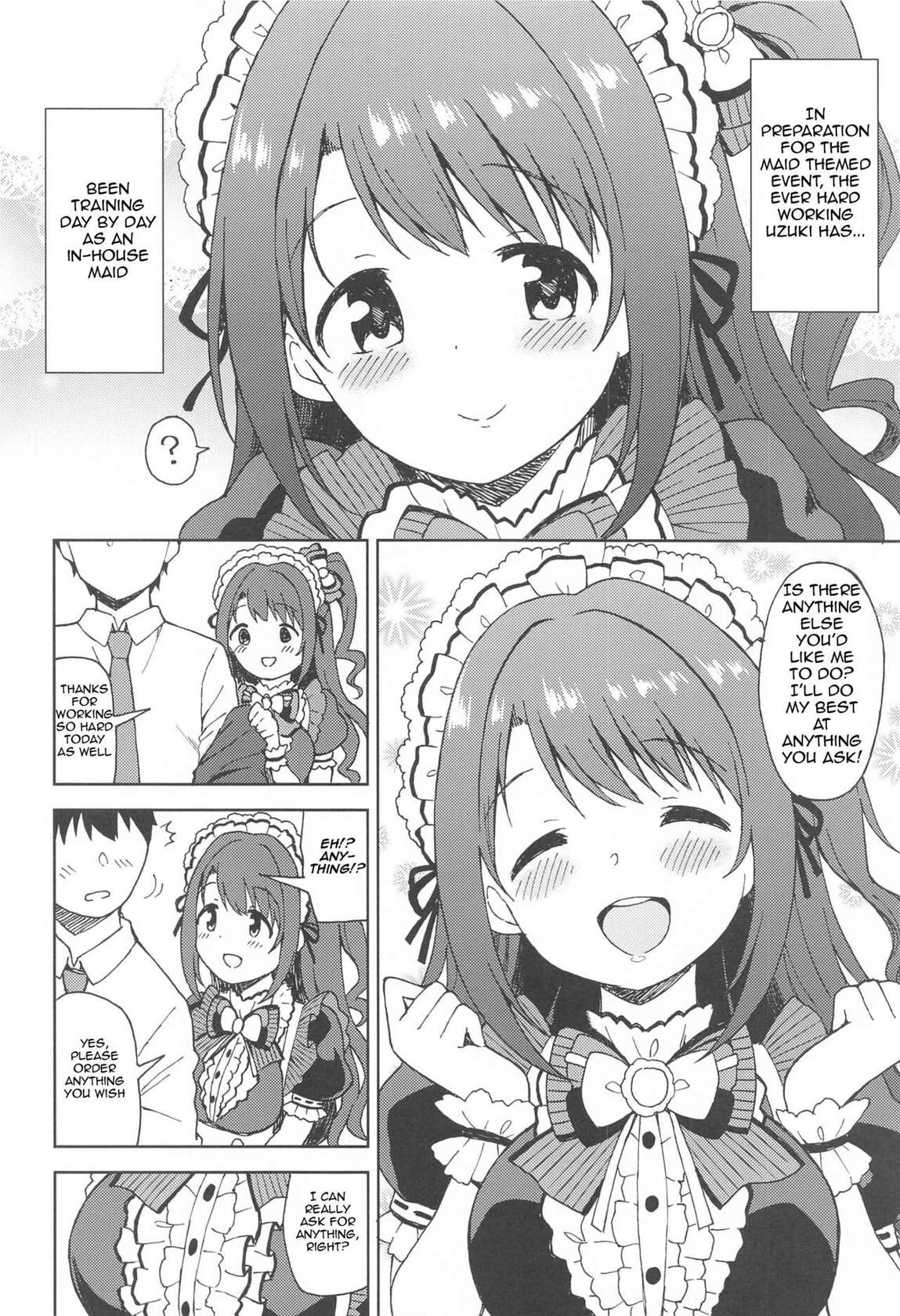 (Utahime Teien 24) [UTATANEYASHIKI (Decosuke)] Ecchi na Gohoushi Ganbarimasu! | Uzuki will do her best at lewd services! (THE IDOLM@STER CINDERELLA GIRLS) [English] [Im Simon! 93.7]