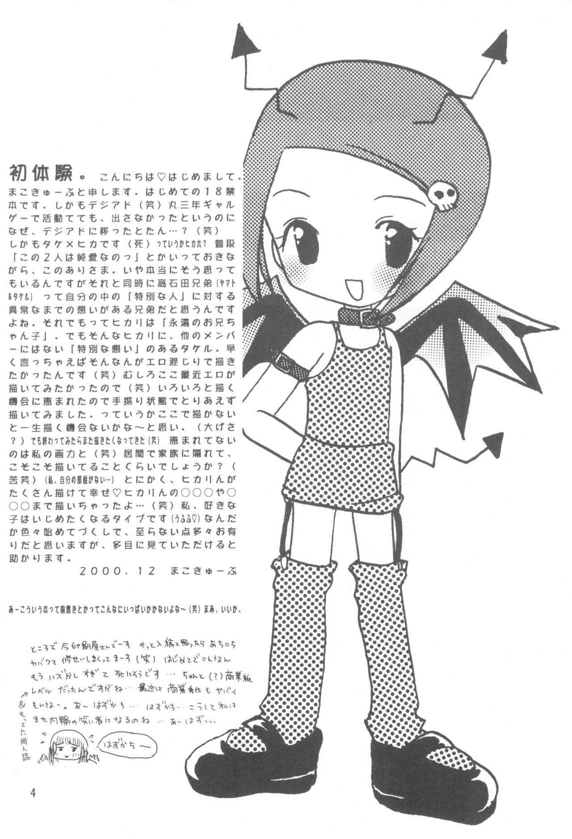 (C59) [Cheese-iri Kamaboko-dou (Mako Cube)] Hikari Mania (Digimon Adventure 02) [English]