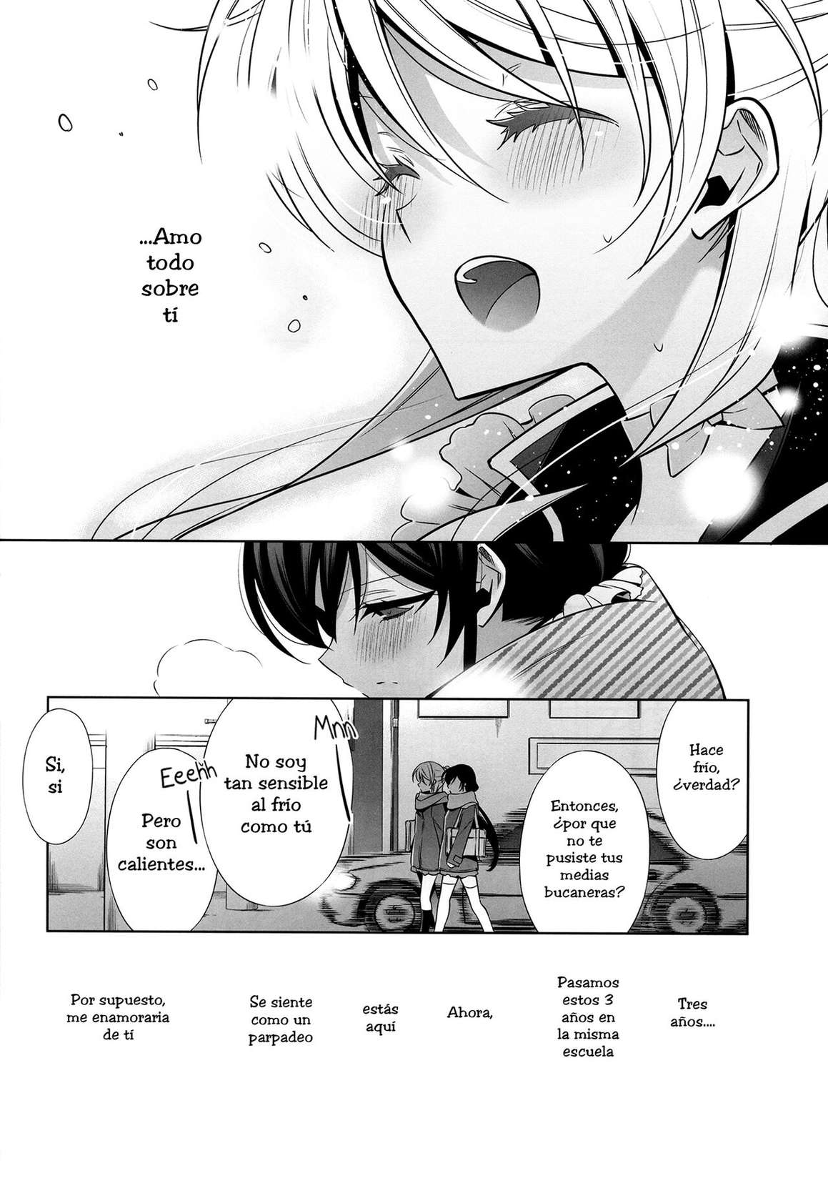 (C85) [Waterfall (Takano Saku)] Haru mo Natsu mo Aki mo Fuyu mo - Always with you. (Love Live!) [Spanish] [HishiRikka]