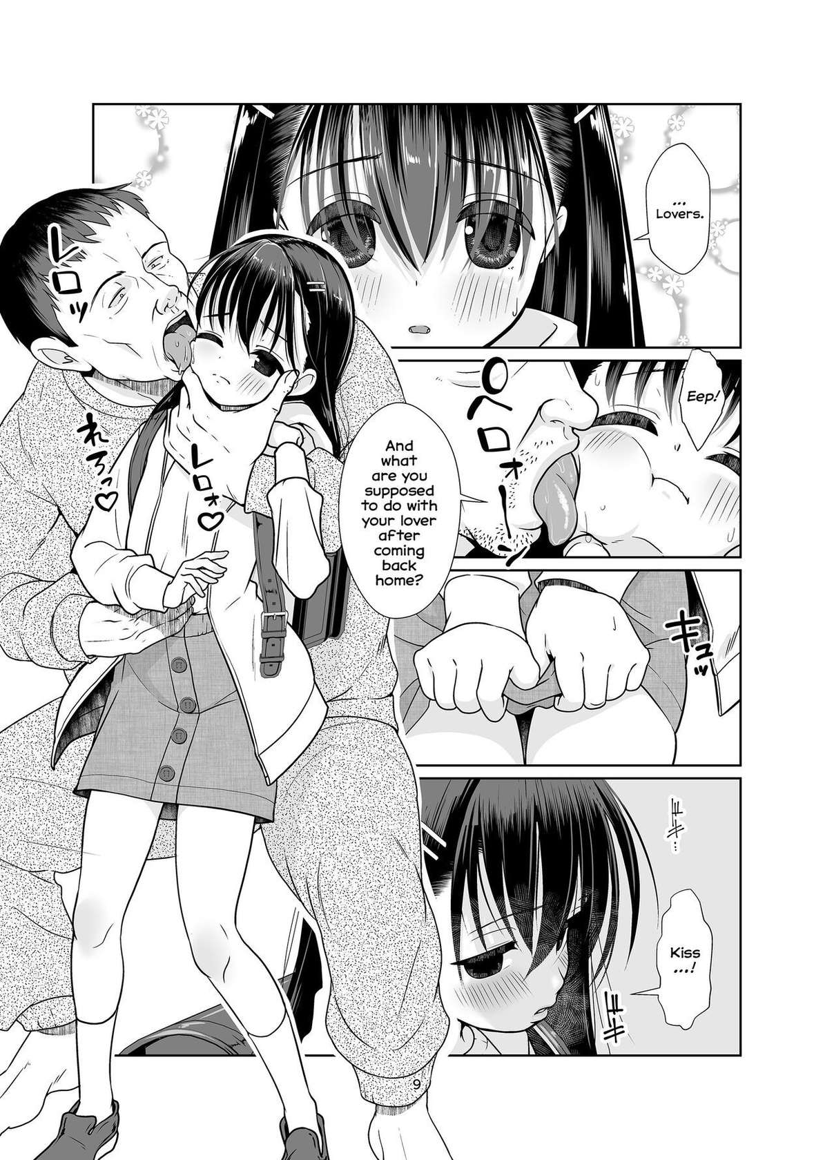 [Shiritsu Sakuranbo Shougakkou (Misooden)] Kenryoku Kakusa Lovers Lolicon no Koibito ni Natta ○-saiji | Uneven Tendency: The case of the nine-year-old and her lolicon lover! [English] [Team Rabu2] [Digital]