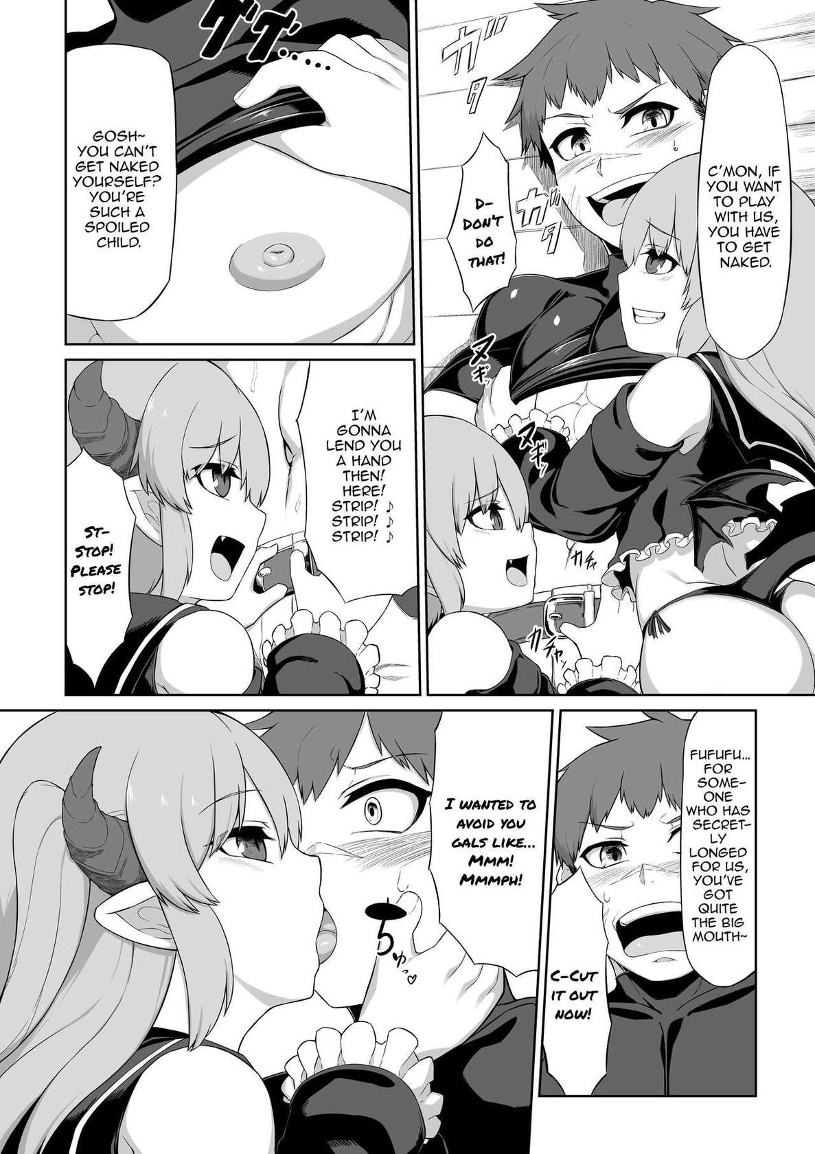 [Blitzkrieg (Moscow)] Futago Succubus to Mahou no Onaho | The Succubus Twins and the Magical Onahole [English][FemdomScans]