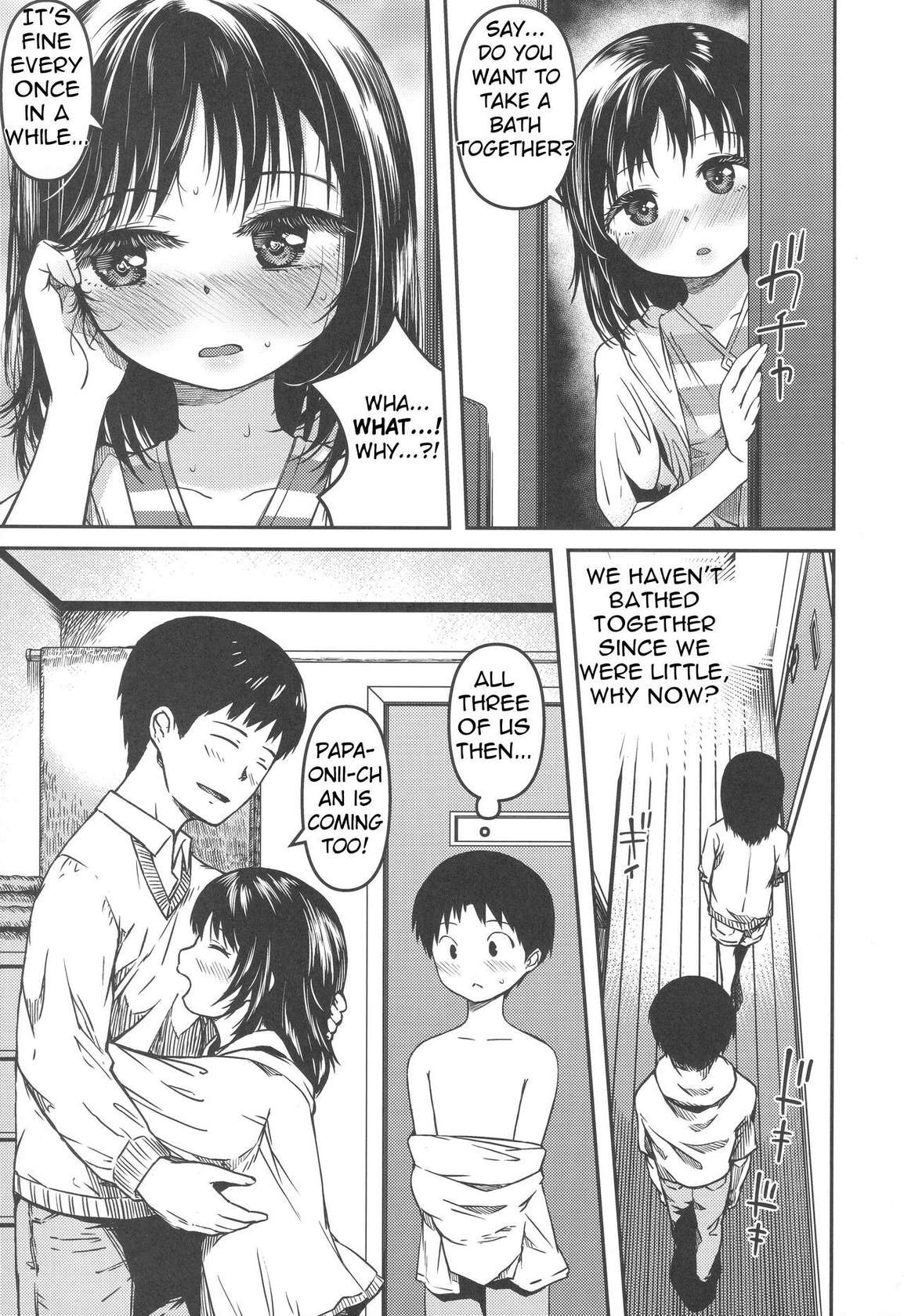 (C101) [KFC (Yu)] Imouto to Papa to Boku no Fukuzatsu na Katei Jijou | Our Family's Complicated Relationship [Soflan]