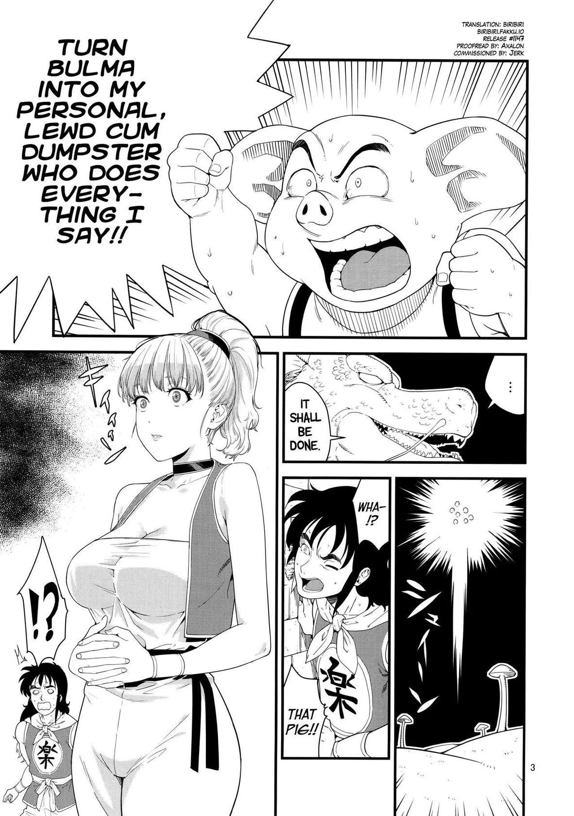 (C91) [JACK-POT (Jyura)] Buta no Onna (Dragon Ball) [English] [biribiri] [Decensored]