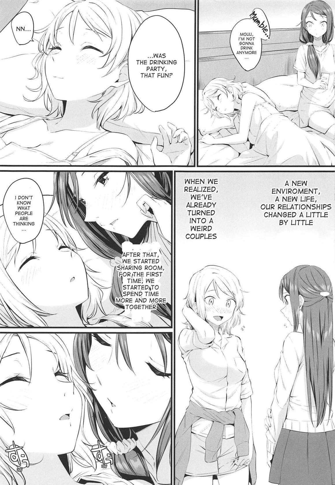 (Bokura no Love Live! 25) [Kitaku Jikan (Kitaku)] Yakimochi (A) Symmetry (Love Live! Sunshine!!) [English] [KratzXD Translation]