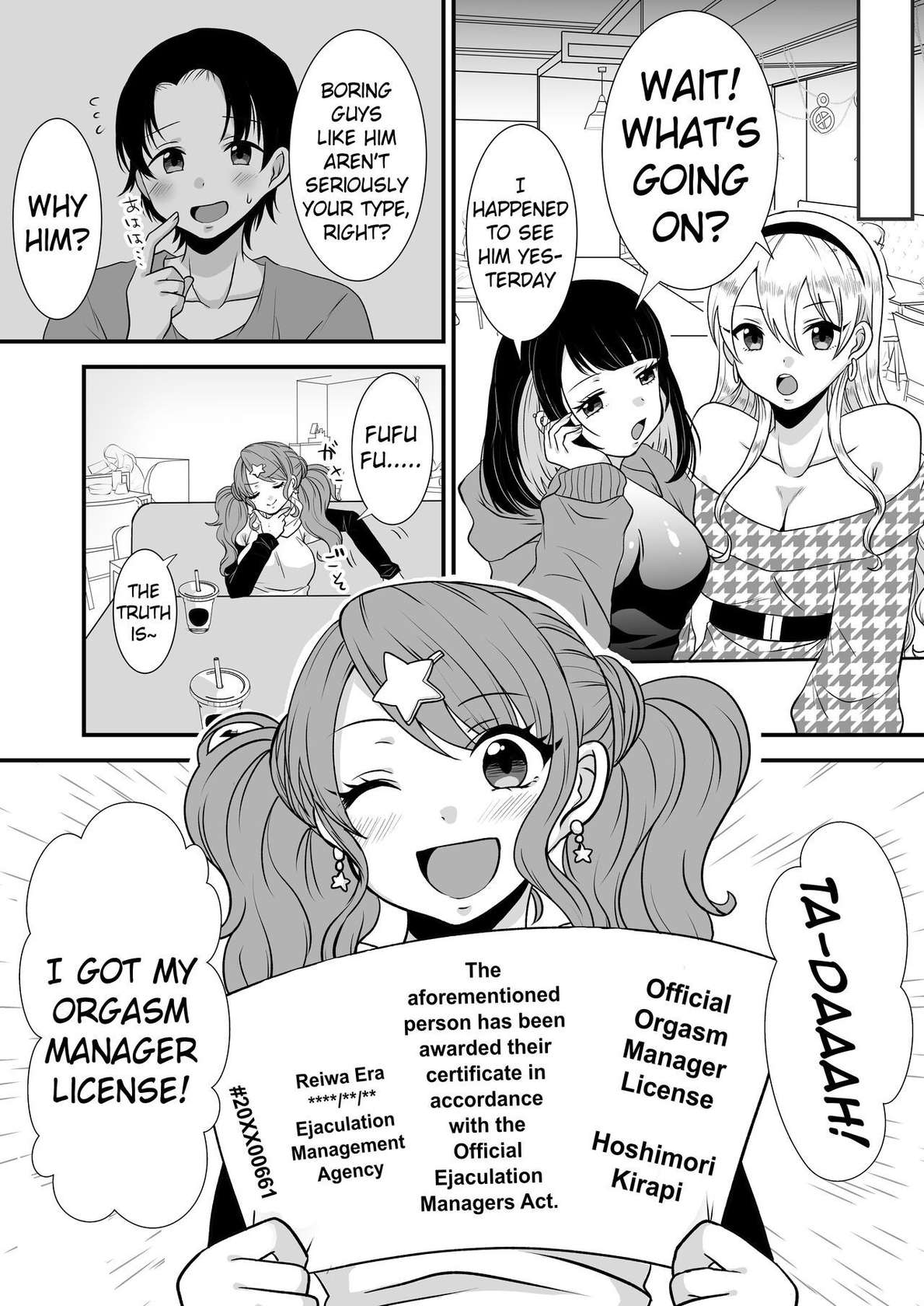 [Dokutoku no M (Sagano Katsuma, Akatsuki Shion)] Kounin Shasei Kanrishi Ch. 20XX00661 Hoshimori Kirapi | Official Orgasm Manager Ch. 20XX00661 Hoshimori Kirapi [English] [Pangean]