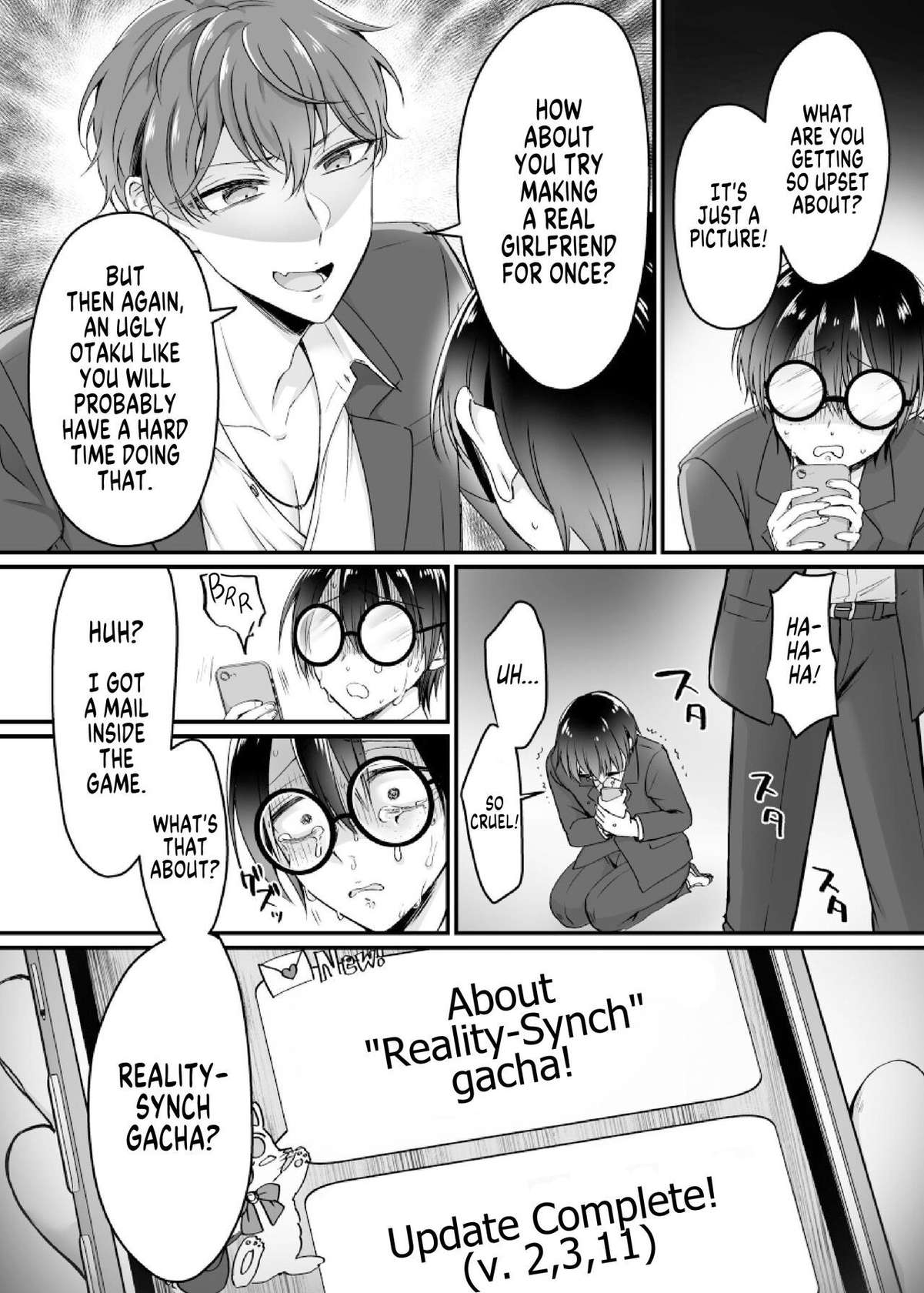 [Amuai Okashi Seisakusho (Moegi Oji-san, Namamugi)] Genjitsu Douki Gacha Nekura Otaku no Yome Chara ni Saserareta Ore | Reality-Synch Gacha How I got Turned Into The Waifu of a Gloomy Nerd [English] [SachiKing]