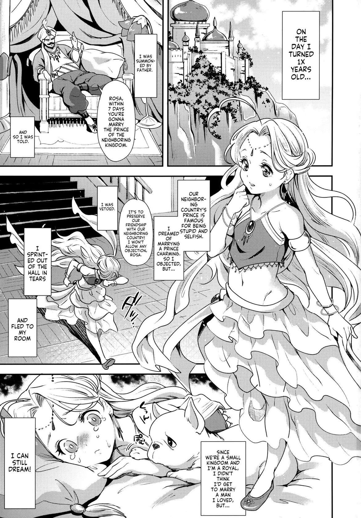 (C96) [Fleur 9 pri (Kitahara Eiji)] Futanari Senya Ichiya | Futanari One Thousand and One Nights [English] [RookieDreams]