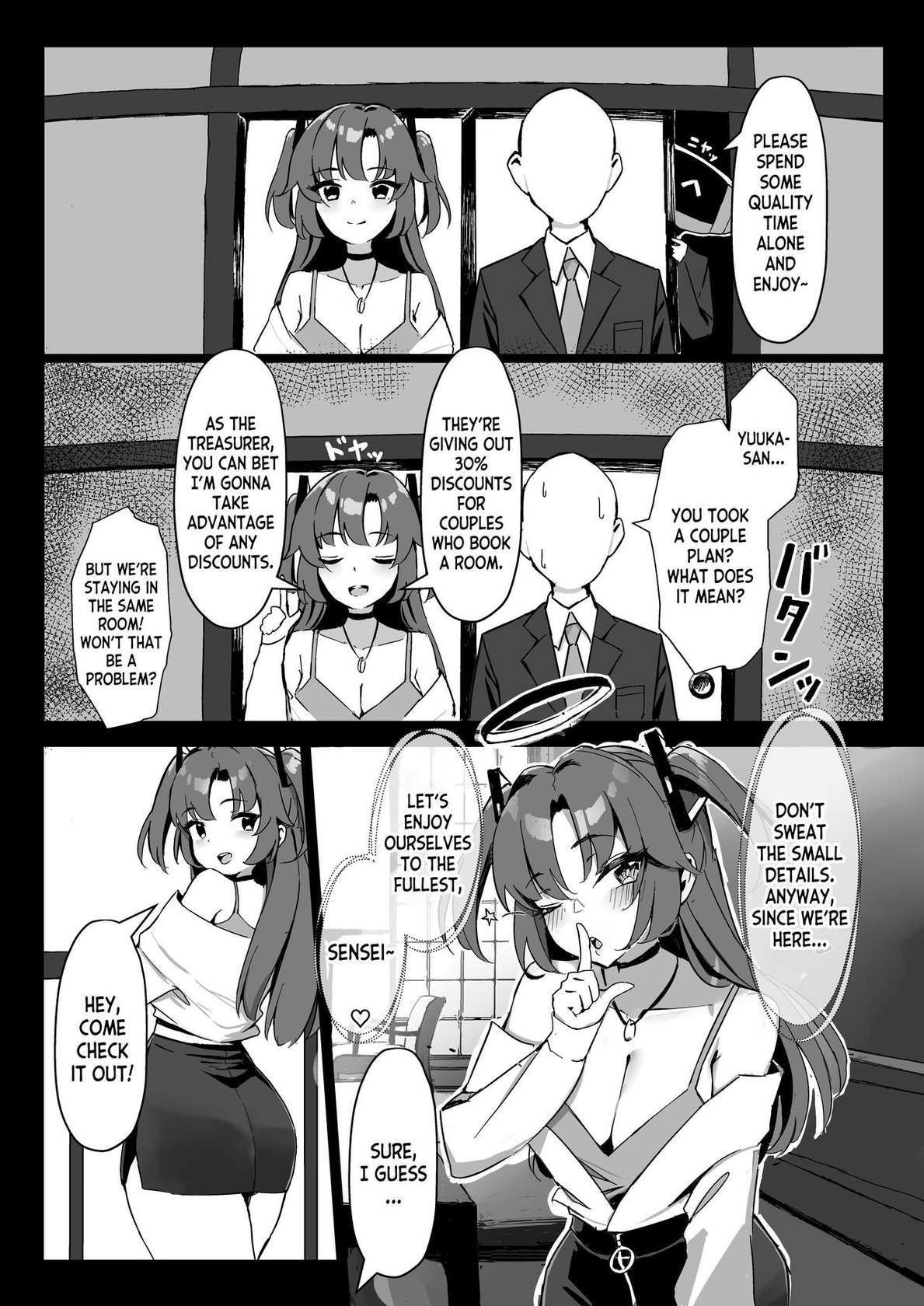 [Hoyhoy Colo] Seminar Kaikei wa Ecchi ga Shitai. Onsen Hen Zenpen - The accountant at seminar wants to have sex. (Blue Archive) [English] [desudesu] [Digital]