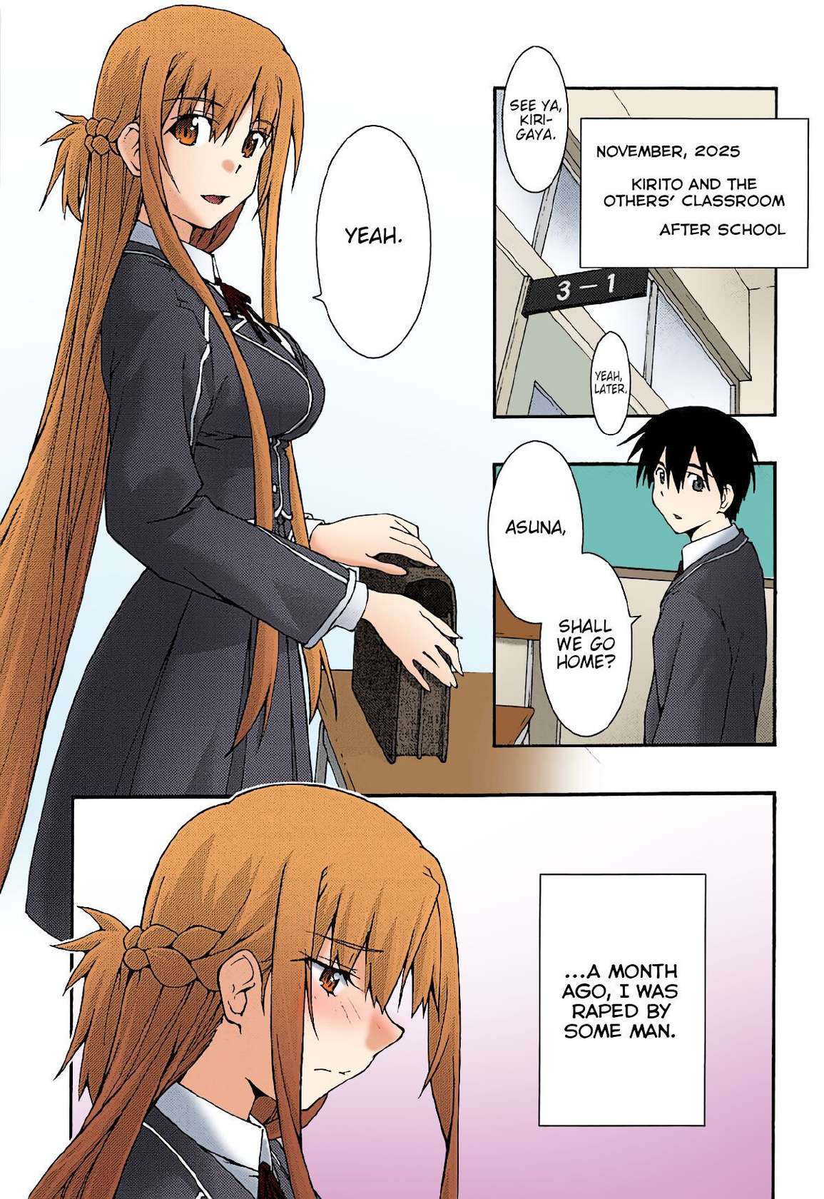 [sandglass (Uyuu Atsuno)] ochiru -asuna3- (Sword Art Online) [English] [Brolen/Nisor][Colorized]