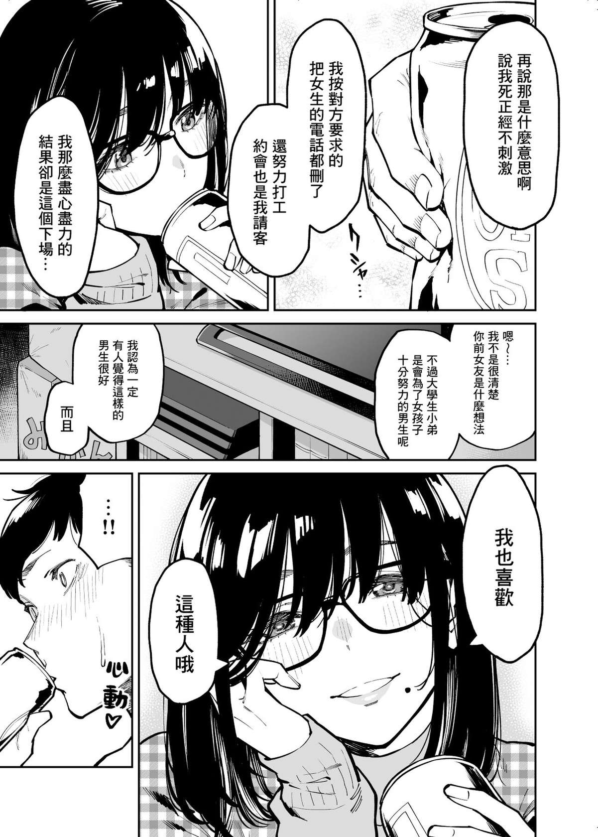 [Uchuusen Shoujigou (Shouji Nigou)] Otonari no Darashina Onee-san ni Nagusamerareru Hanashi | 被住在隔壁不修边幅的大姐姐安慰了的故事 [Chinese]