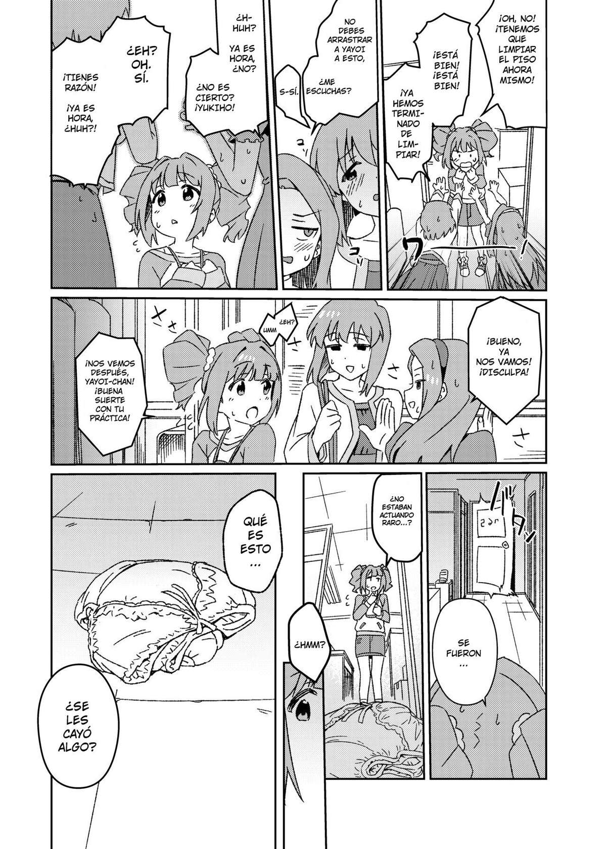 [Suimitsutou Koubou (Momo no Suidousui)] Yuki Chinpo Futanari Yukiho no Nioi de Yayoi ga Trip shichau Hon (THE iDOLM@STER) [Spanish] [Intruso] [Digital]