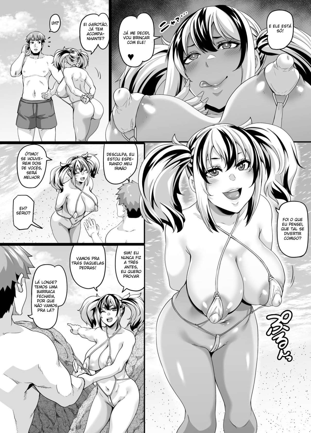 [Tiramisu Tart (Kazuhiro)] Kazoku Ryokou wa Yarimoku Beach de Sex Zanmai 2 ~Imouto-chan Hen~ [Portuguese-BR] [DiegoVPR] [Incomplete]