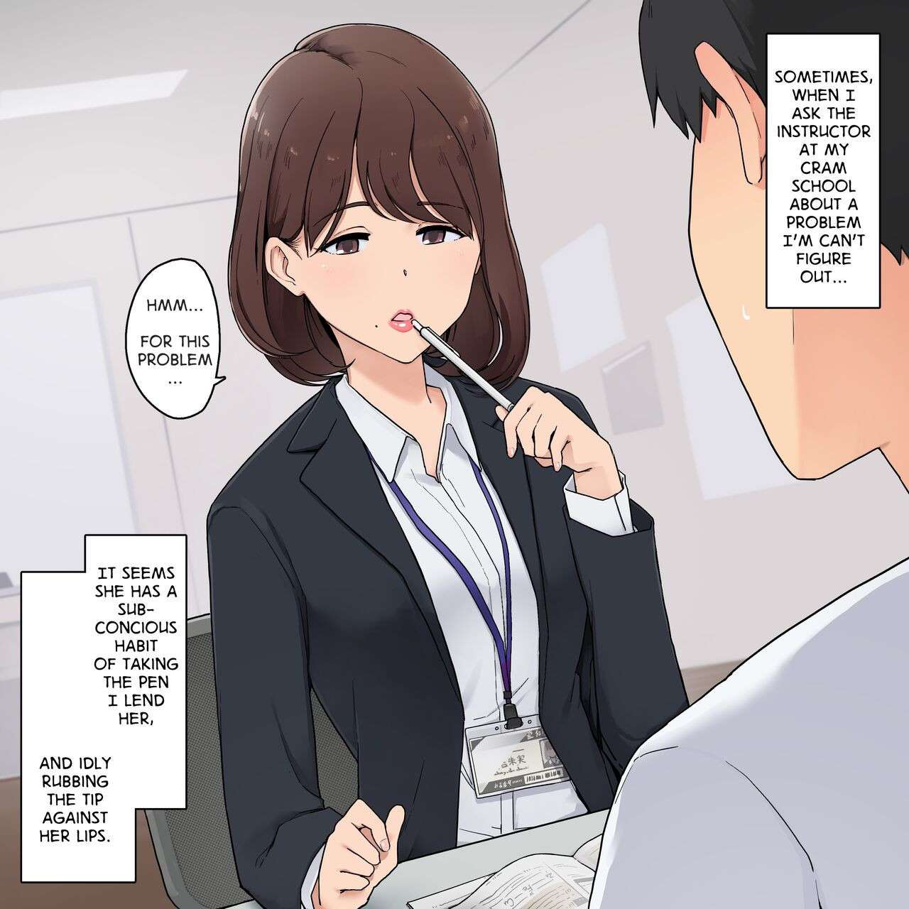 [Wakamatsu] Kuchibeni Koimena Sensei to Chuu Shippanashi de Sex Suru Hanashi | Kiss-Filled Sex With My Instructor Who Wears Heavy Lipstick [English]