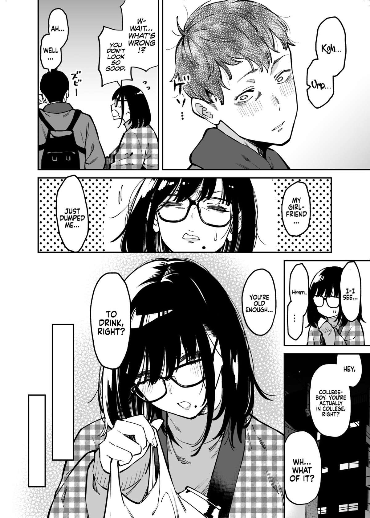 [Uchuusen Shoujigou (Shouji Nigou)] Otonari no Darashina Onee-san ni Nagusamerareru Hanashi | Comforted by the Sloppy Girl Next Door [English] [Coffedrug]