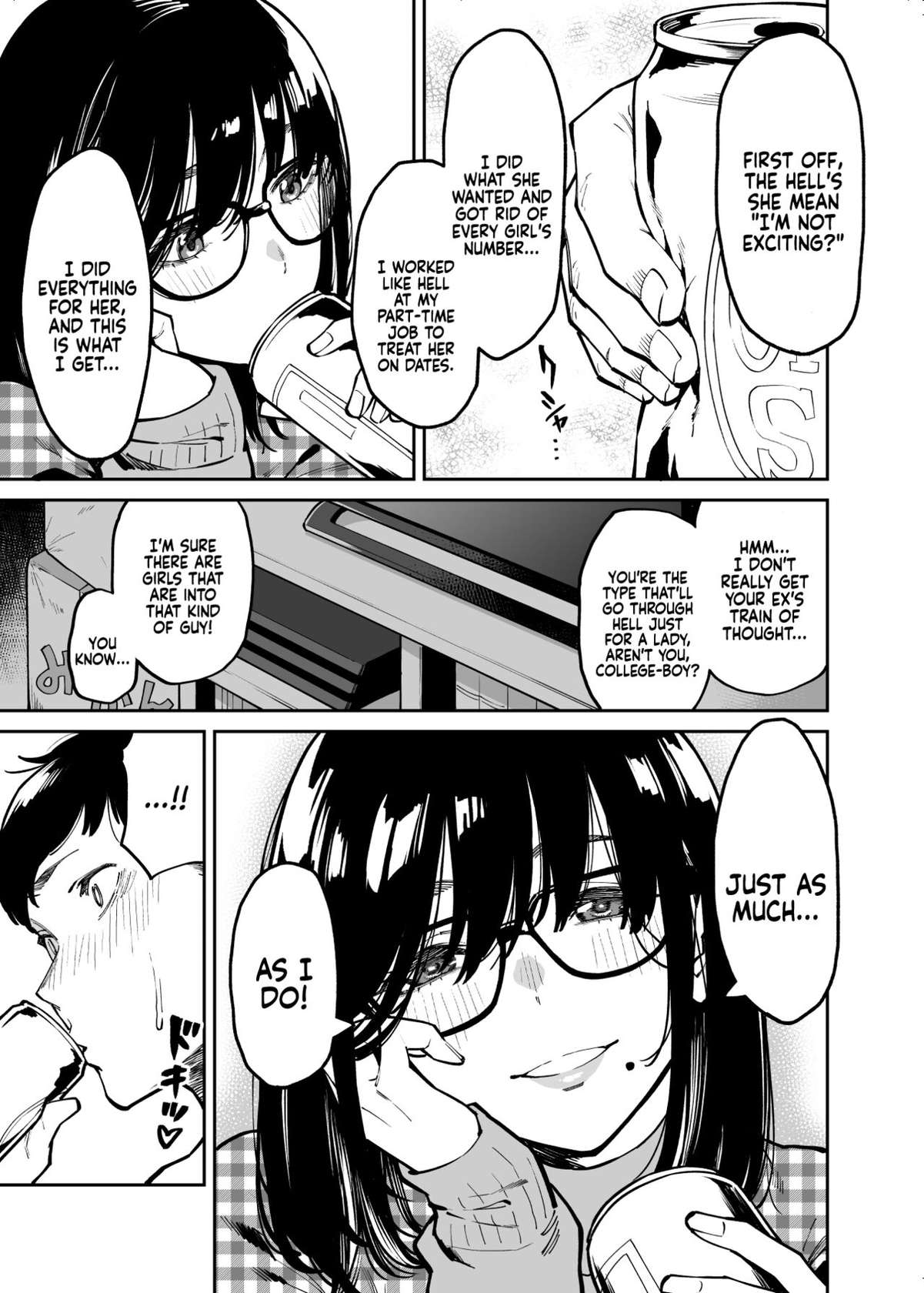 [Uchuusen Shoujigou (Shouji Nigou)] Otonari no Darashina Onee-san ni Nagusamerareru Hanashi | Comforted by the Sloppy Girl Next Door [English] [Coffedrug]