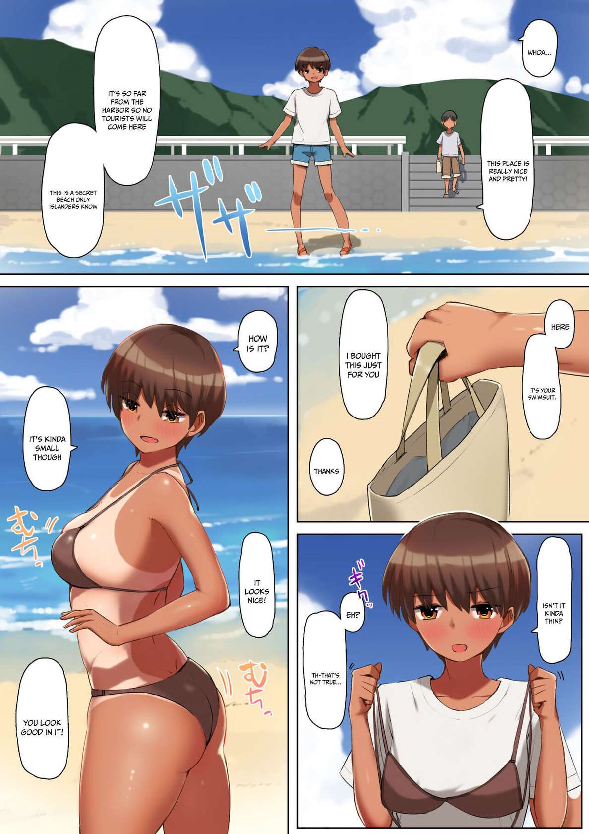 [Kurumaya Koudou] Tokeru Mizugi o Watashitara Chinko no Toriko ni Natta Ken | The Case of My Swimsuit Breaking And Becoming a Slave To His Cock [English] {Doujins.com}