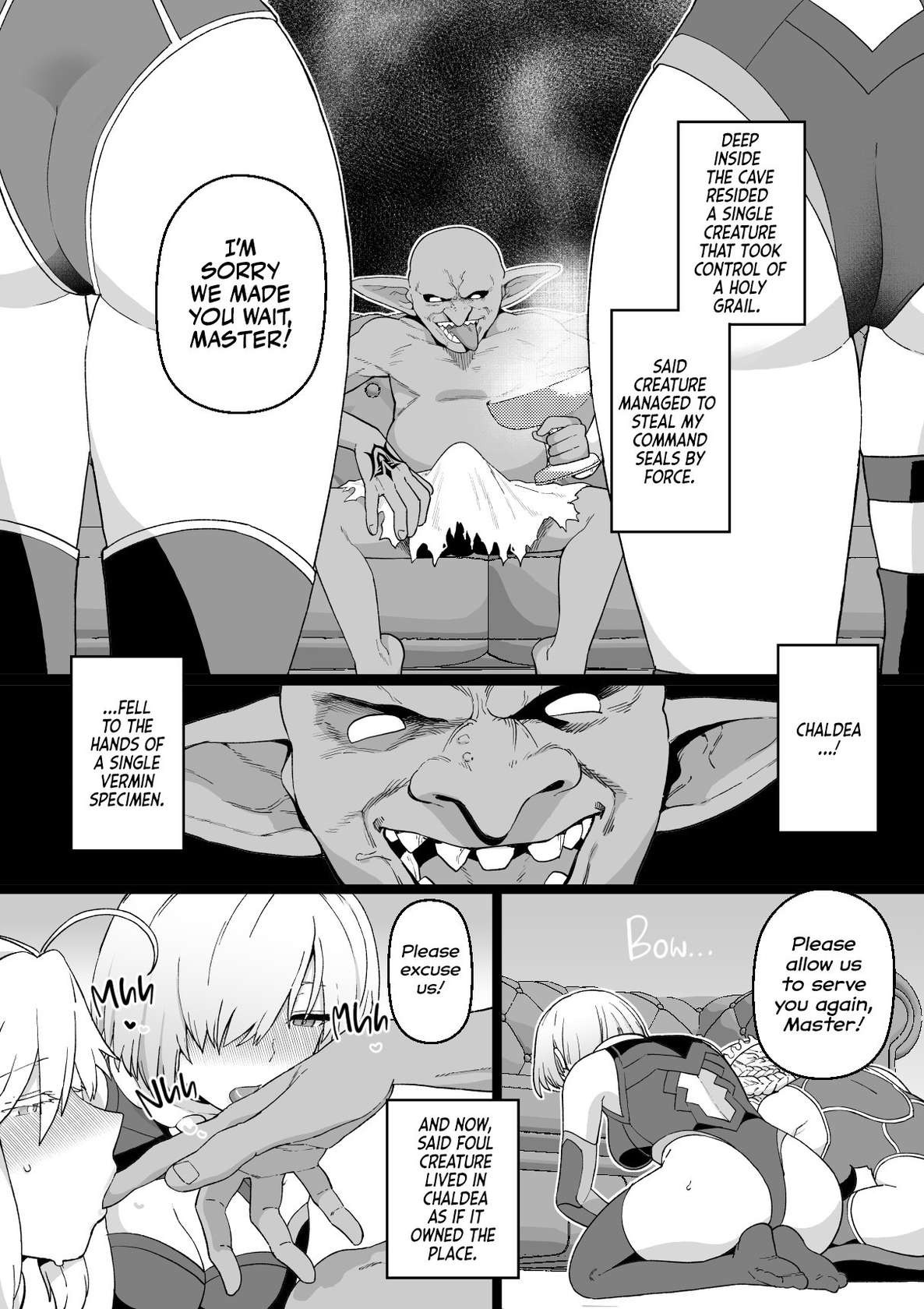 [Mo] Artoria to Mash, Goblin Kan Manga (Fate/Grand Order) | Artoria and Mashu Violated by a Goblin! [English] [Team Rabu2]