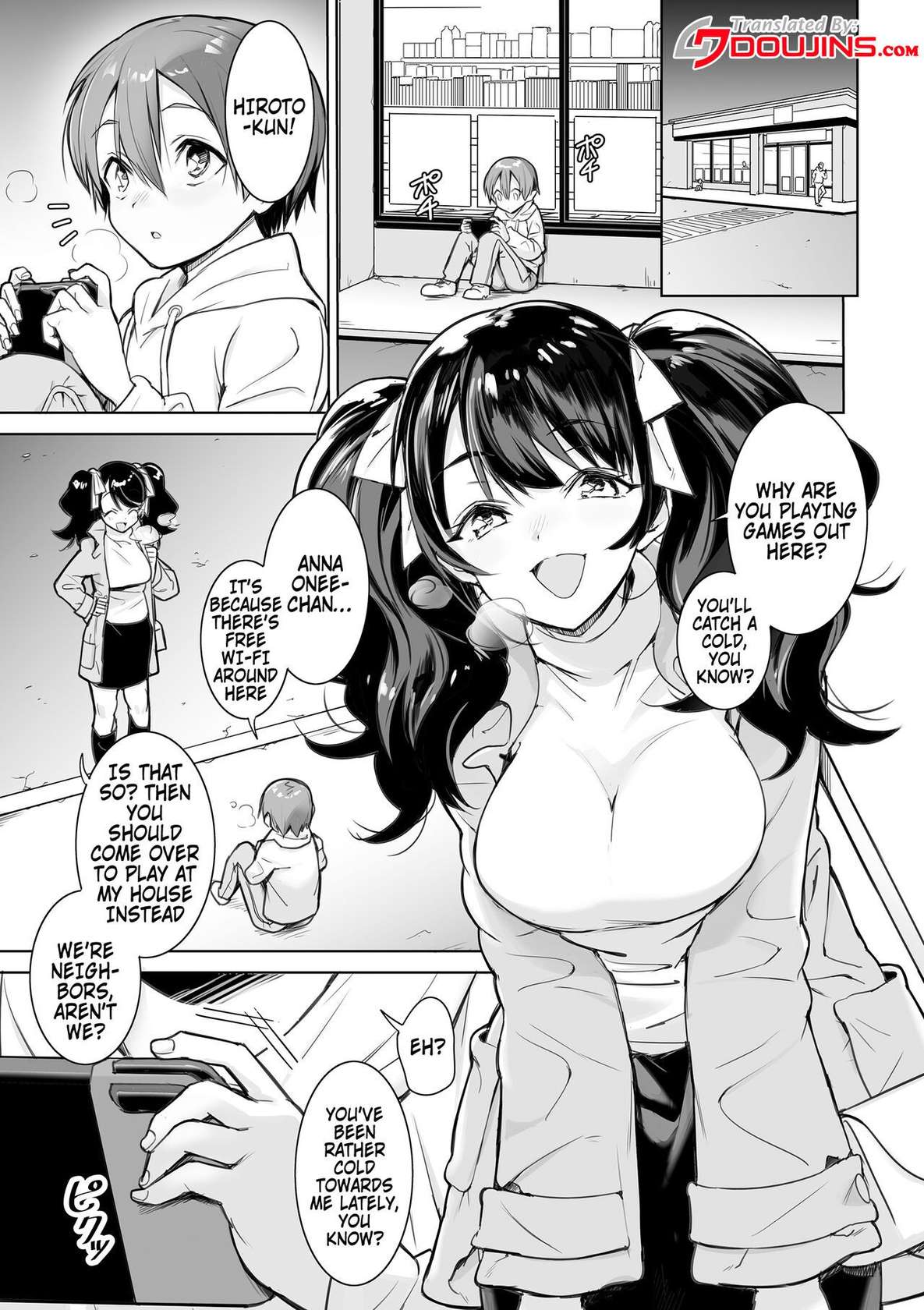 [Nukunukujima (Akai Same)] Osananajimi no Onee-chan ni Sasowarechau Hanashi | Being Propositioned By My Older Childhood Friend [English] {Doujins.com}