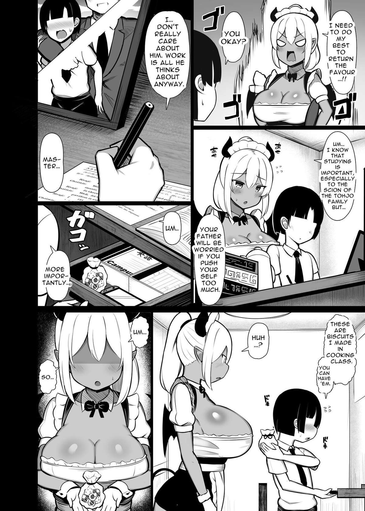 [Fry Dish (Jakko)] Goshujin-sama no Ochinchin wa Yuzurenai ~Succubus Maid to Nukirobo Maid~ [English] [Digital]