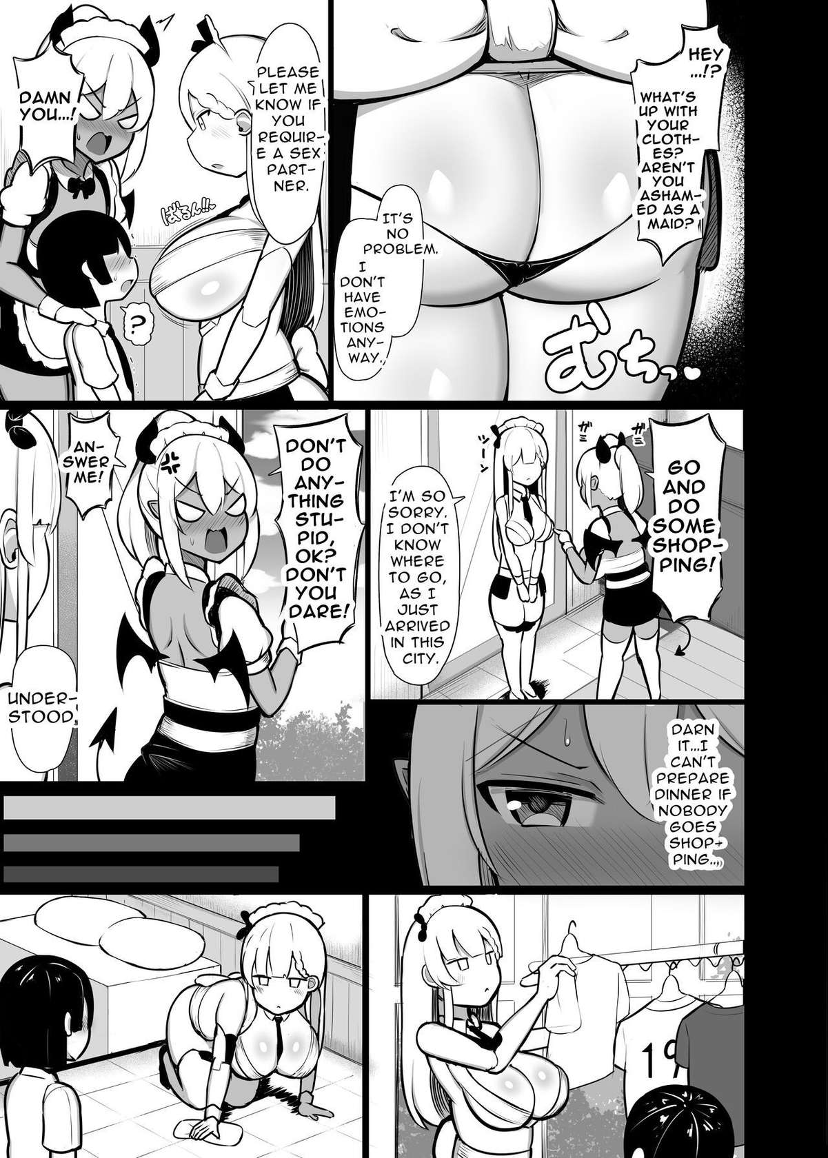 [Fry Dish (Jakko)] Goshujin-sama no Ochinchin wa Yuzurenai ~Succubus Maid to Nukirobo Maid~ [English] [Digital]