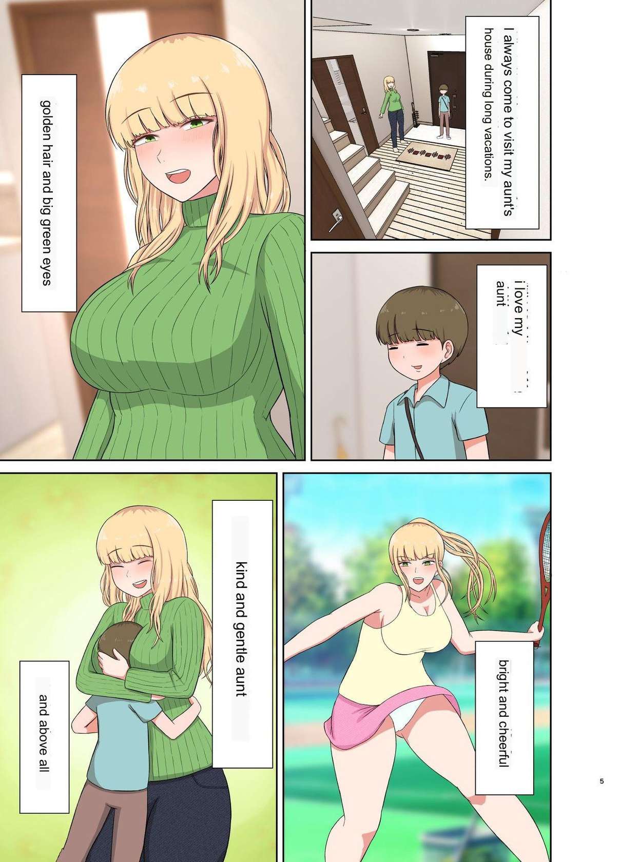 [Saitou Renji] Kinpatsu Oba-san no Suiminkan | Blonde Aunt's Sleep Rape [English]