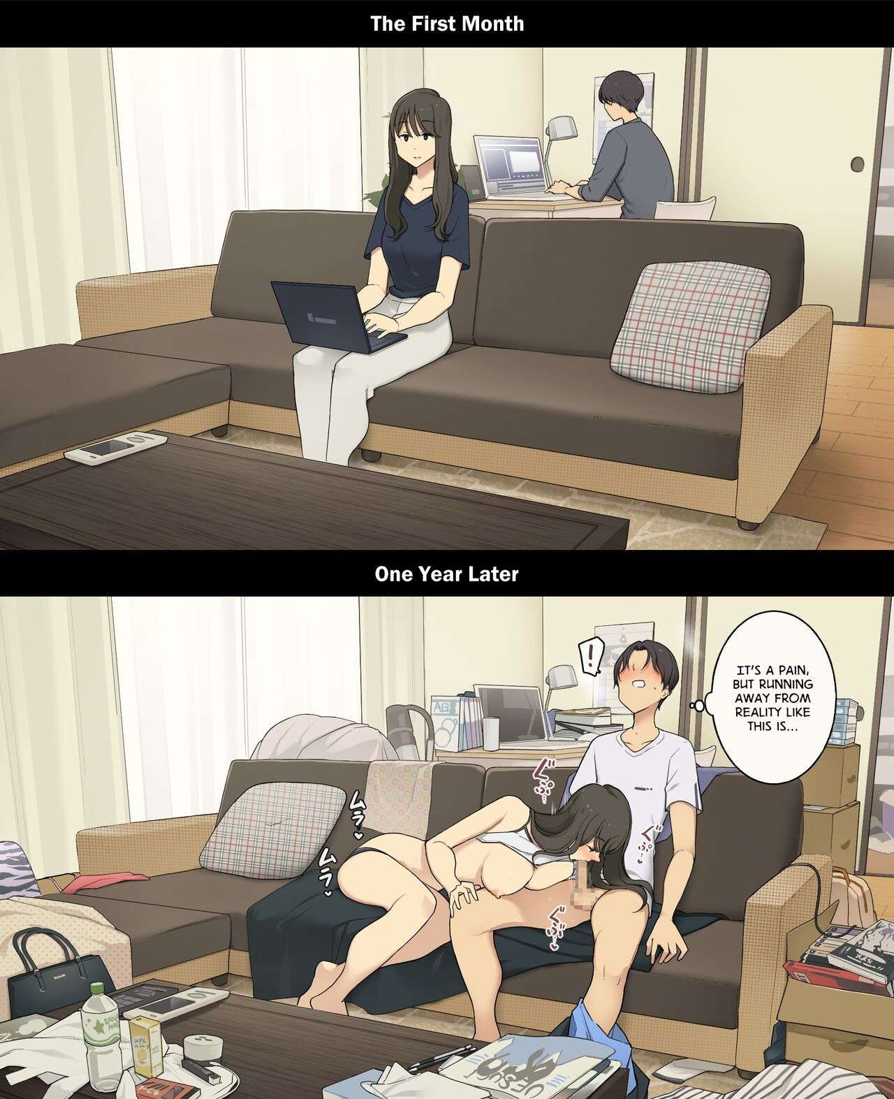 [Wakamatsu] Dousei Seikatsu Ikkagetsume to Ichinen Ato, Asaokite kara Shuushin made no Hikaku | A Day in the Life of a Couple: Their First Month Living Together vs. One Year Later [English]