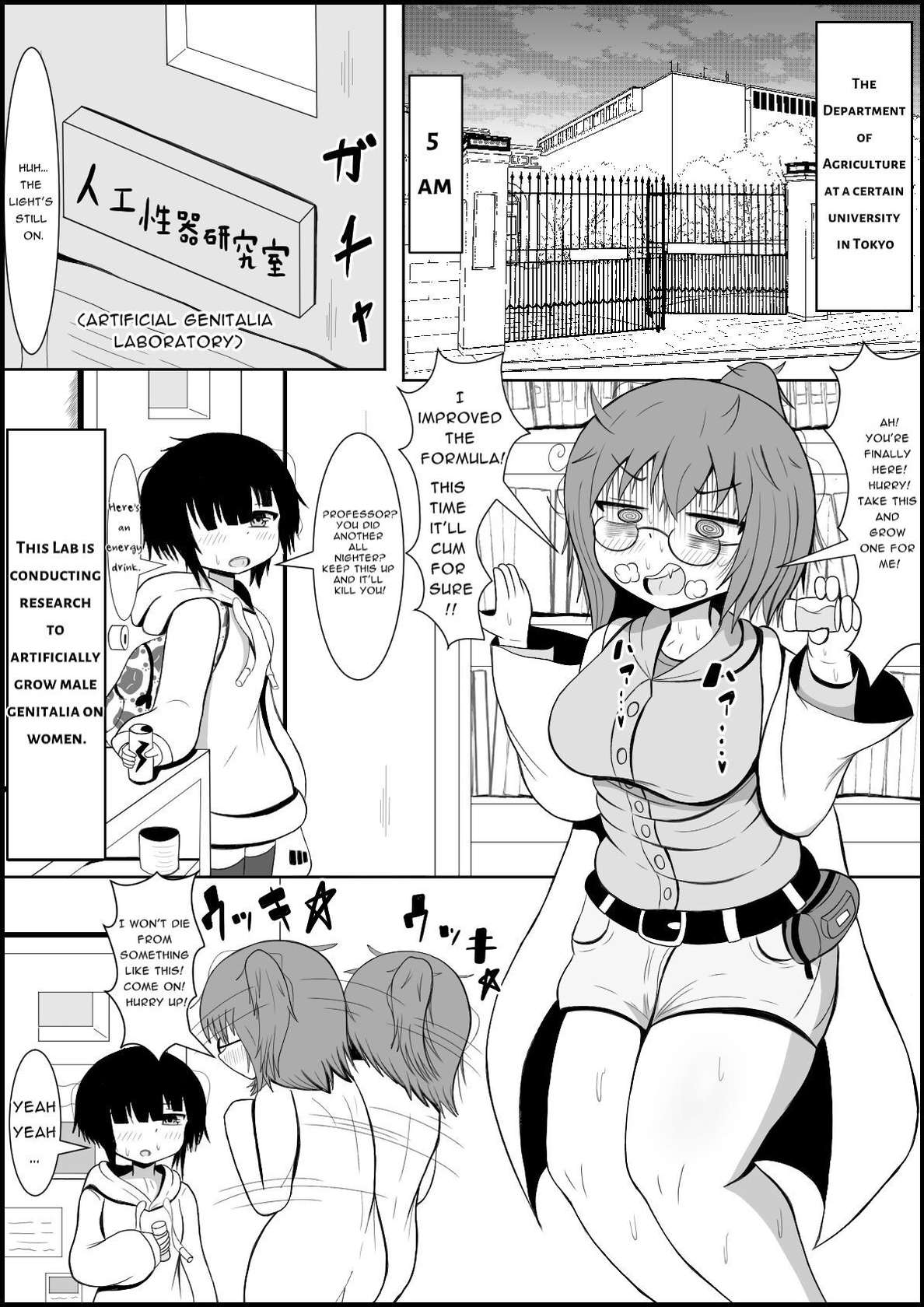 [Teriniku] Futanari Dick Lab ~Professor & Assistant's Artificial Genital Development Record~ [English] [McFidget]