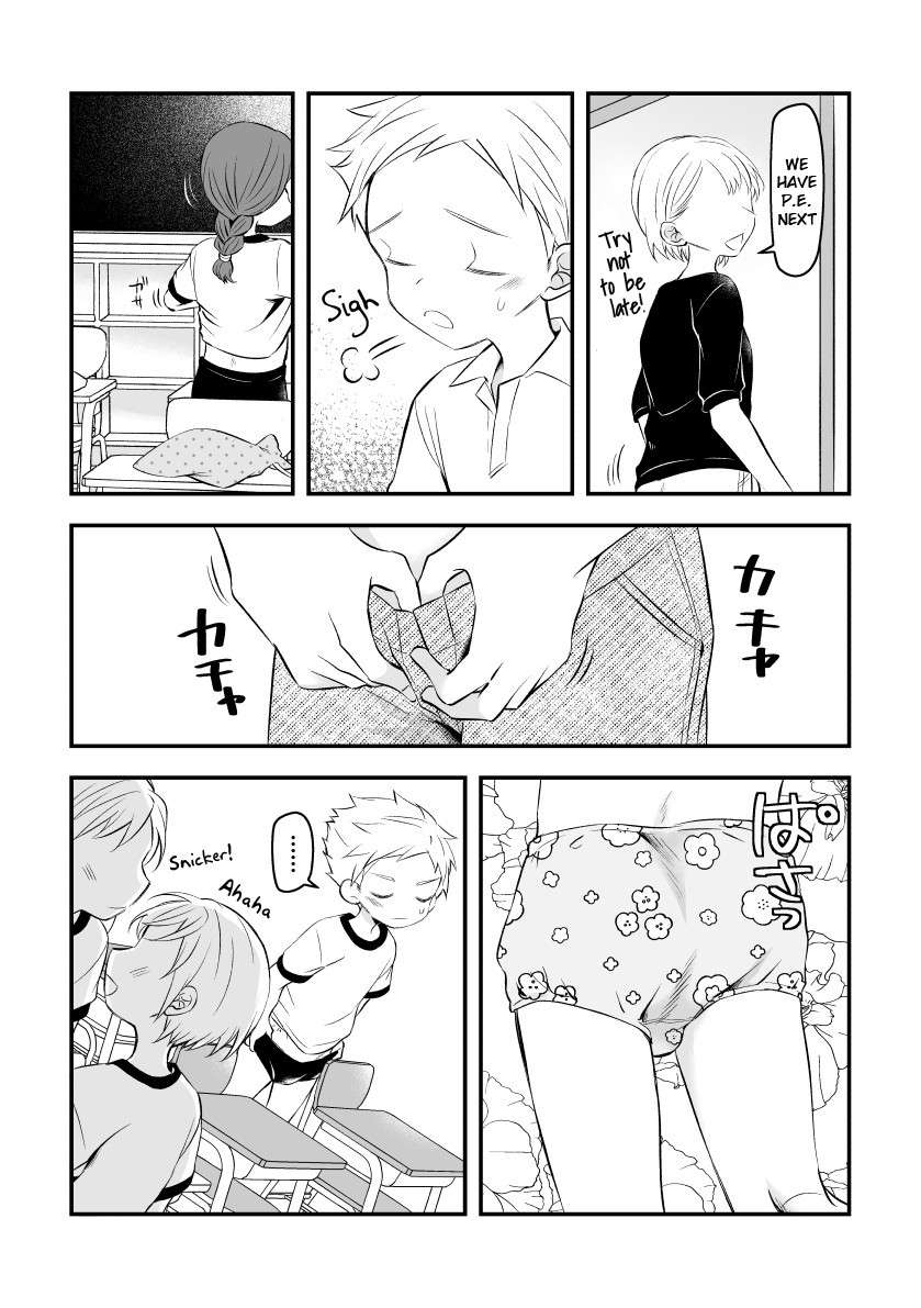 [Hirota Shimaguni] Joshi kara Danshi Toilet ni Ikasete Moraezu Omorashi Shichau | Girls Wouldn't Let Me Use the Boys Toilet So I Wet My Pants [English] {Chin²}