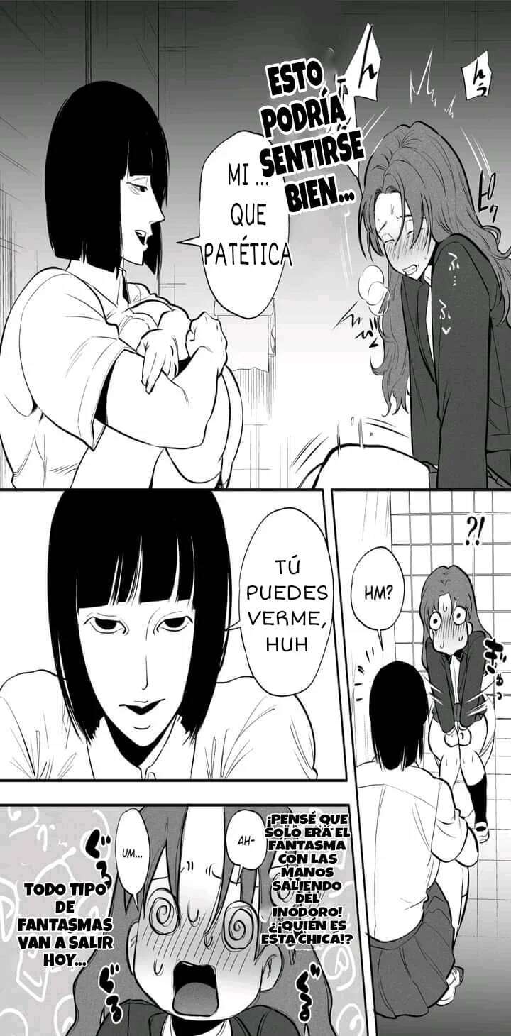 [Tosha Pink (Chimeda)] Watashi to toire to futanari Hanako-san [Spanish] [Pear or Pearl]