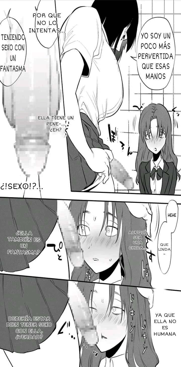 [Tosha Pink (Chimeda)] Watashi to toire to futanari Hanako-san [Spanish] [Pear or Pearl]