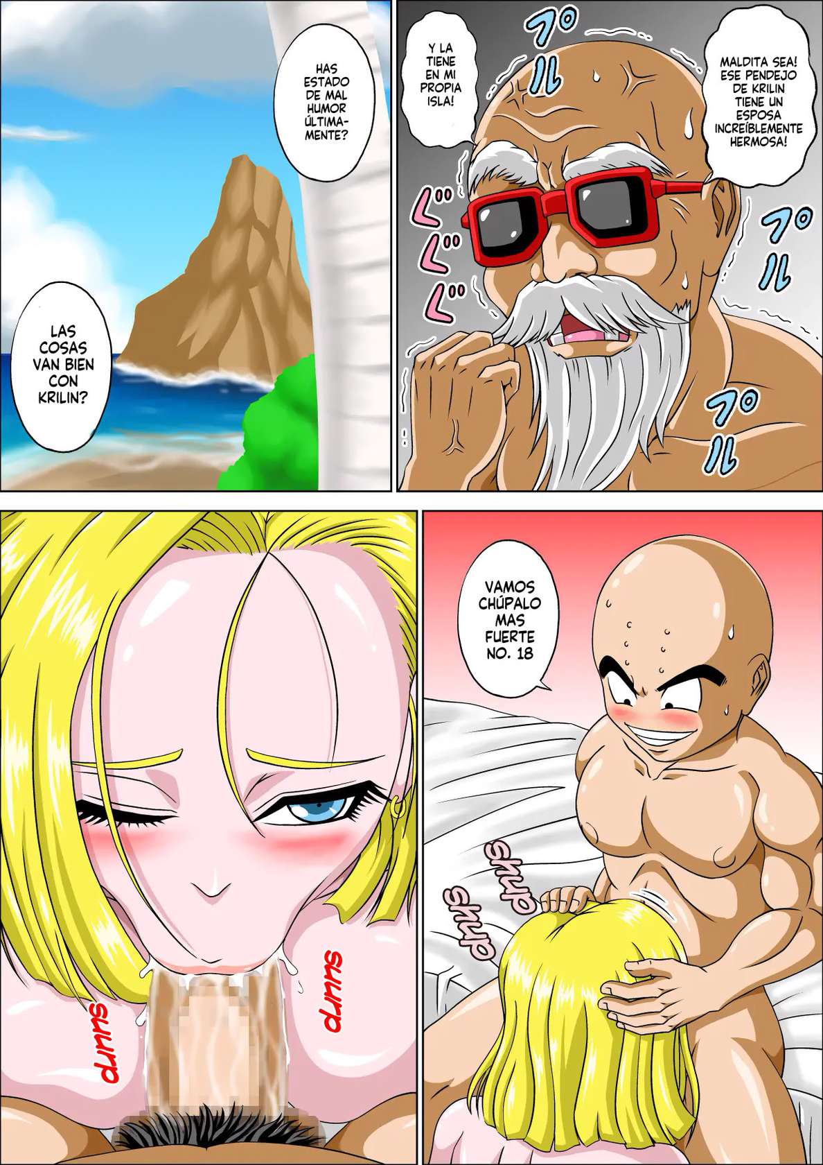 [Pyramid House (Muscleman)] Kame Sennin no yuuwaku hitozuma | El maestro Roshi y la tentación de la mujer casada (Dragon Ball Z) [Spanish]