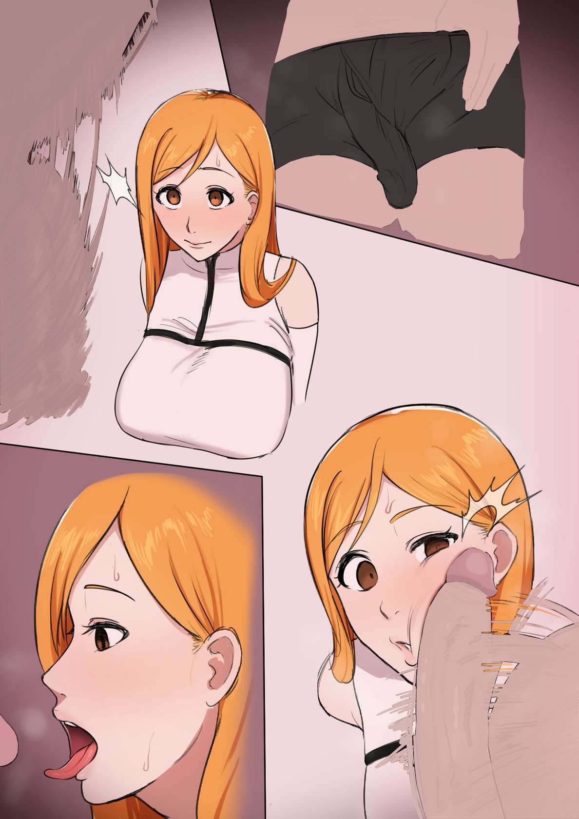 Orihime suck slave [uncensored , translated and bleached]