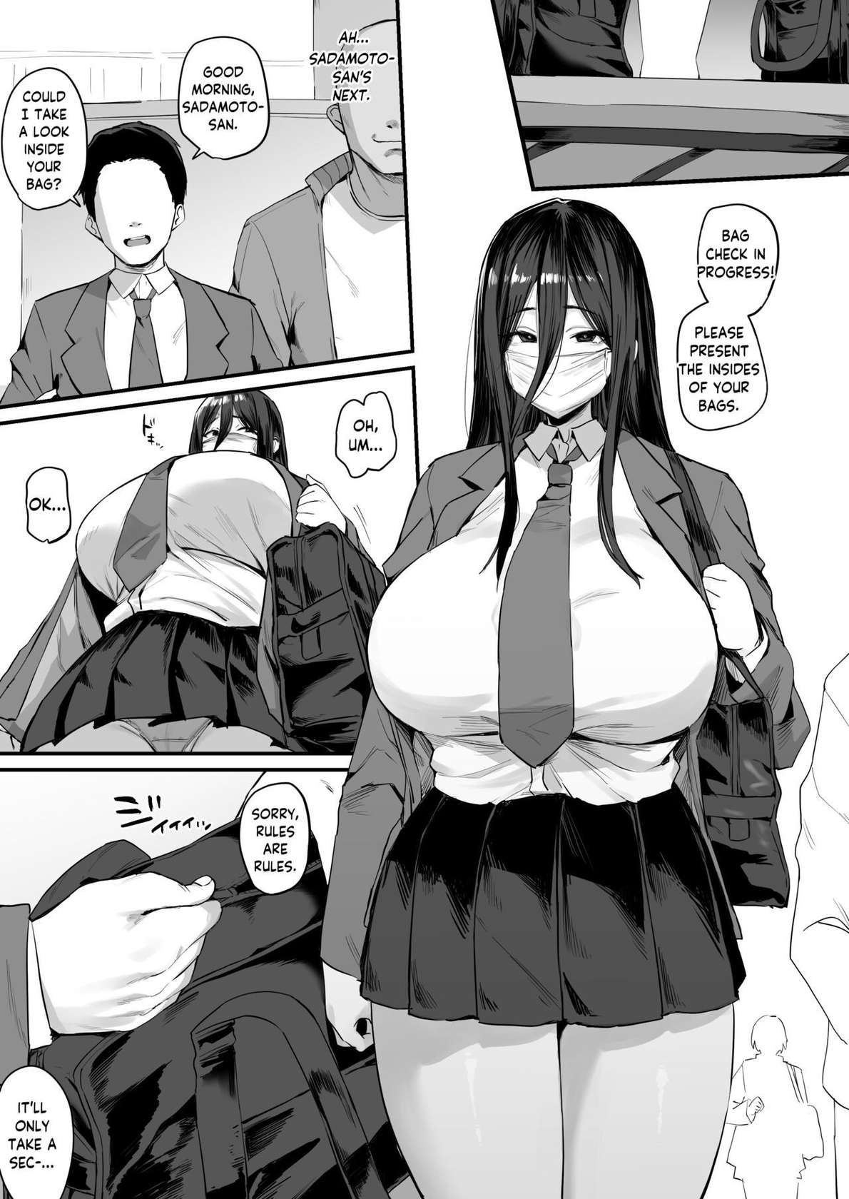 [Hotate-chan] Mochimono Kensa ni Hikkakaru Ko | Girl Caught During Bag Inspection [English] [SaLamiLid]