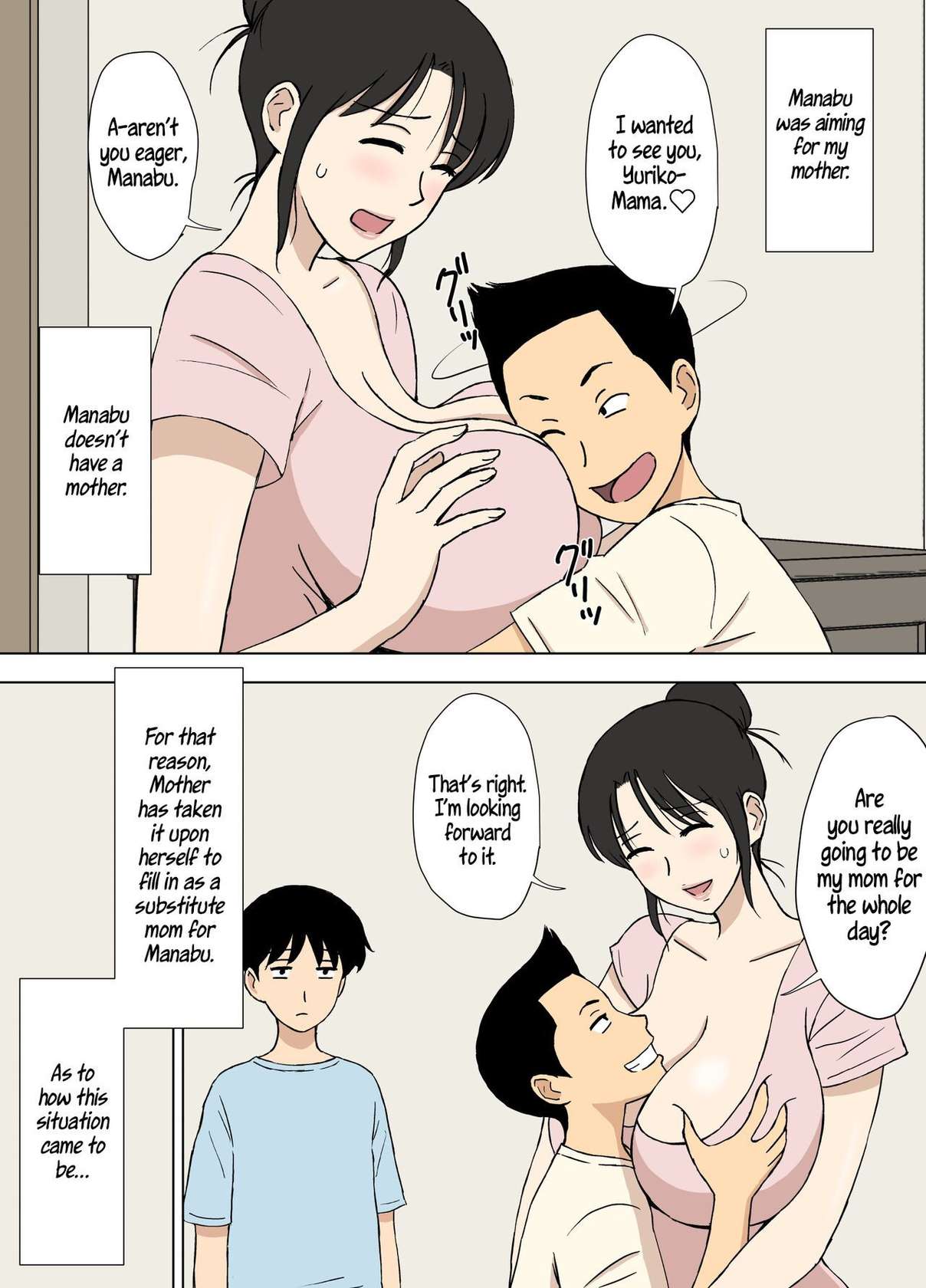 [Urakan] Okaa-san wa Manabu-kun no Iinari Mama | Manabu's Obedient Mother [English]