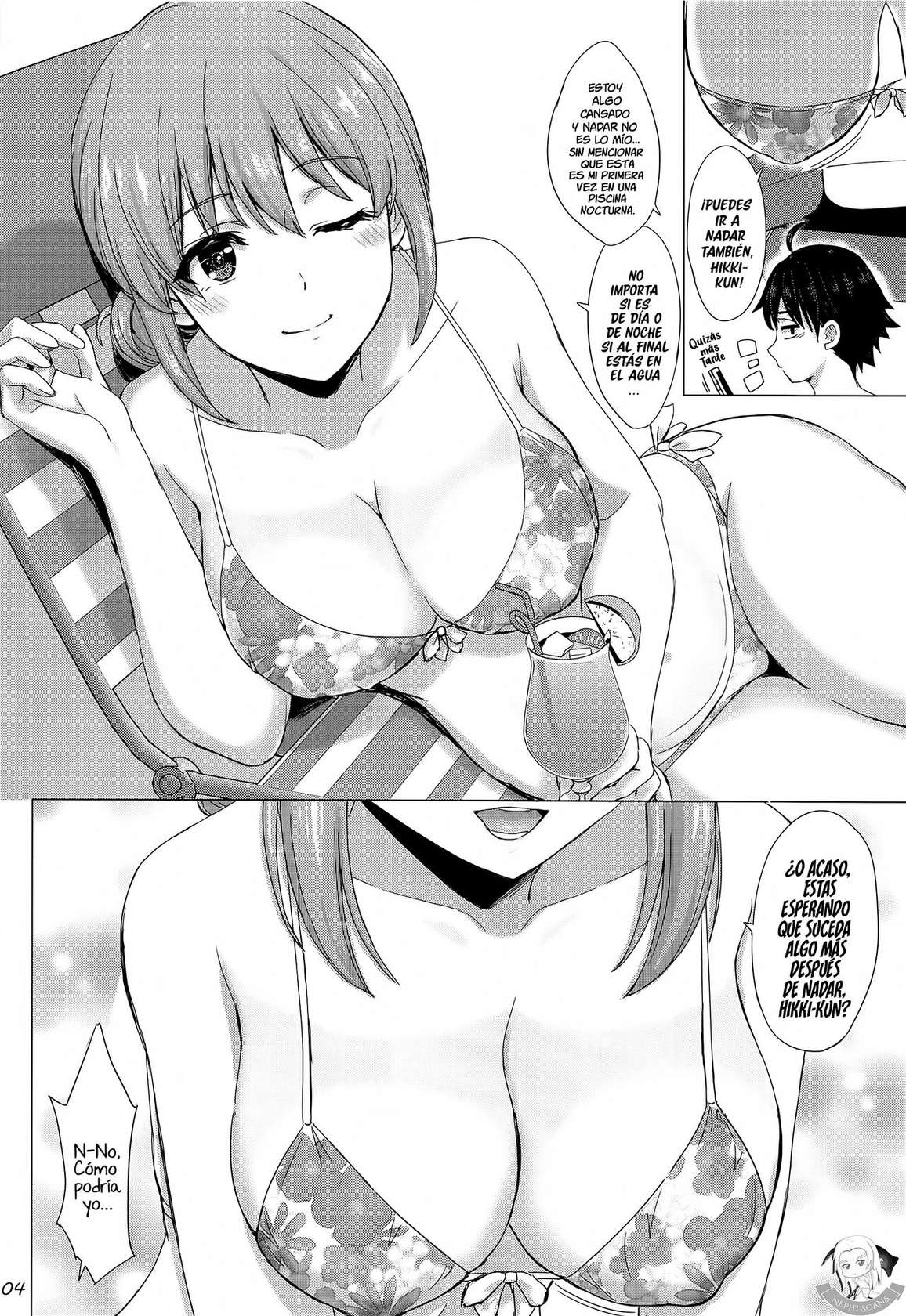 [studio A (Inanaki Shiki)] Jounetsuteki na Natsu no Resort o Yuigahama Oyako to. - Un Apasionante Resort de Verano con un Par de Yuigahamas. (Yahari Ore no Seishun Love Come wa Machigatteiru.) [Spanish] [El Tio Nephi] [2022-11-05]