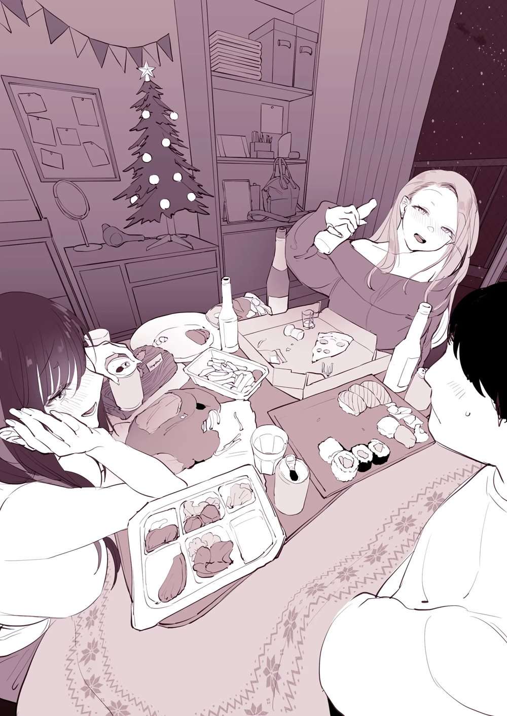 Drinking At Home On Christmas [Oneshot]