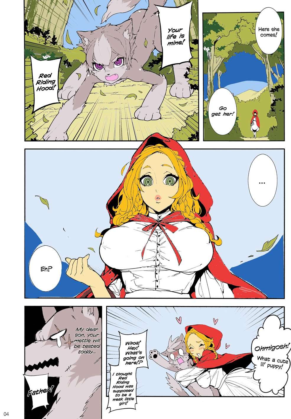 Big Red Riding Hood And The Little Wolf [Full Color]