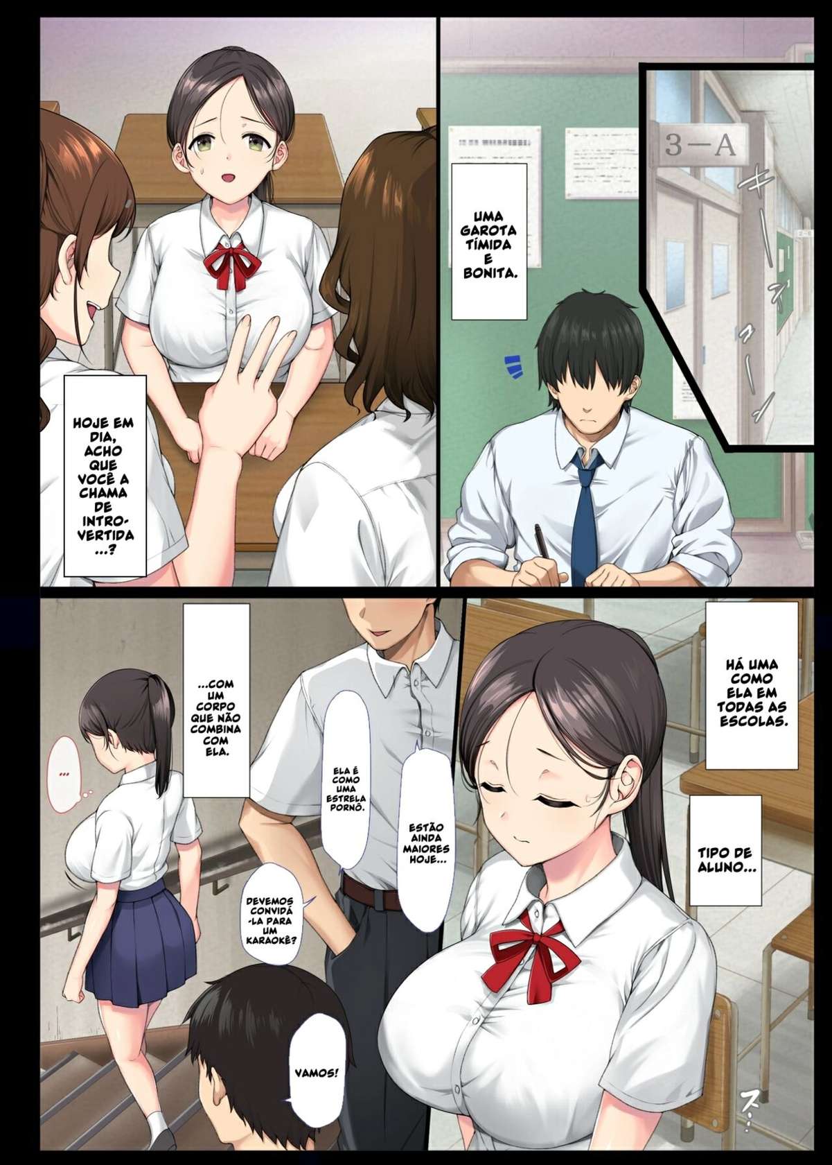 [Aomizuan (Katsurai Yoshiaki)] InCha Bishoujo wa, Tannin ni Okasarete mo Ikimakuru | Introverted Beauty Gets Raped Over and Over by Her Homeroom Teacher [Portuguese]