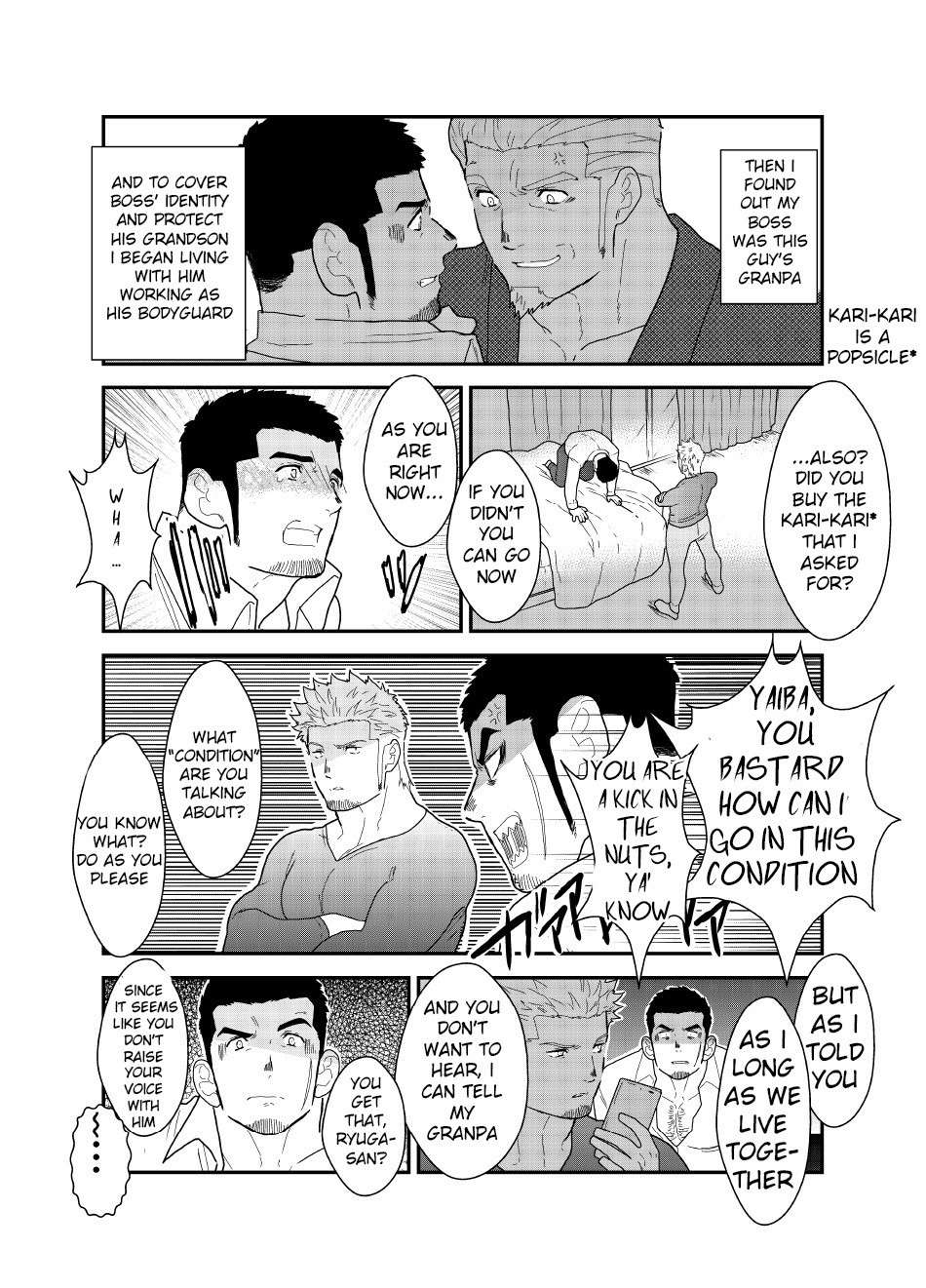 [Ikariyu (Yamome)] Moshimo yakuza ga hatten kōen de okasa re-sō ni nattara. | What if a Yakuza Got Raped at a Gay Cruising Spot? [ENG]