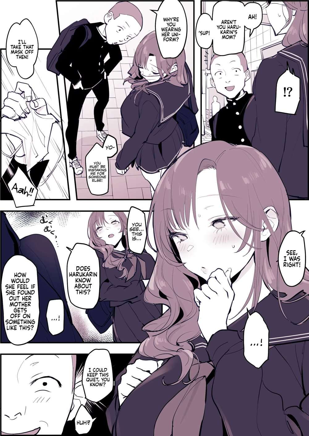 A Wife Who Wore Her Daughter's Uniform Out Was Found By Her Daughter's Classmate [Oneshot]