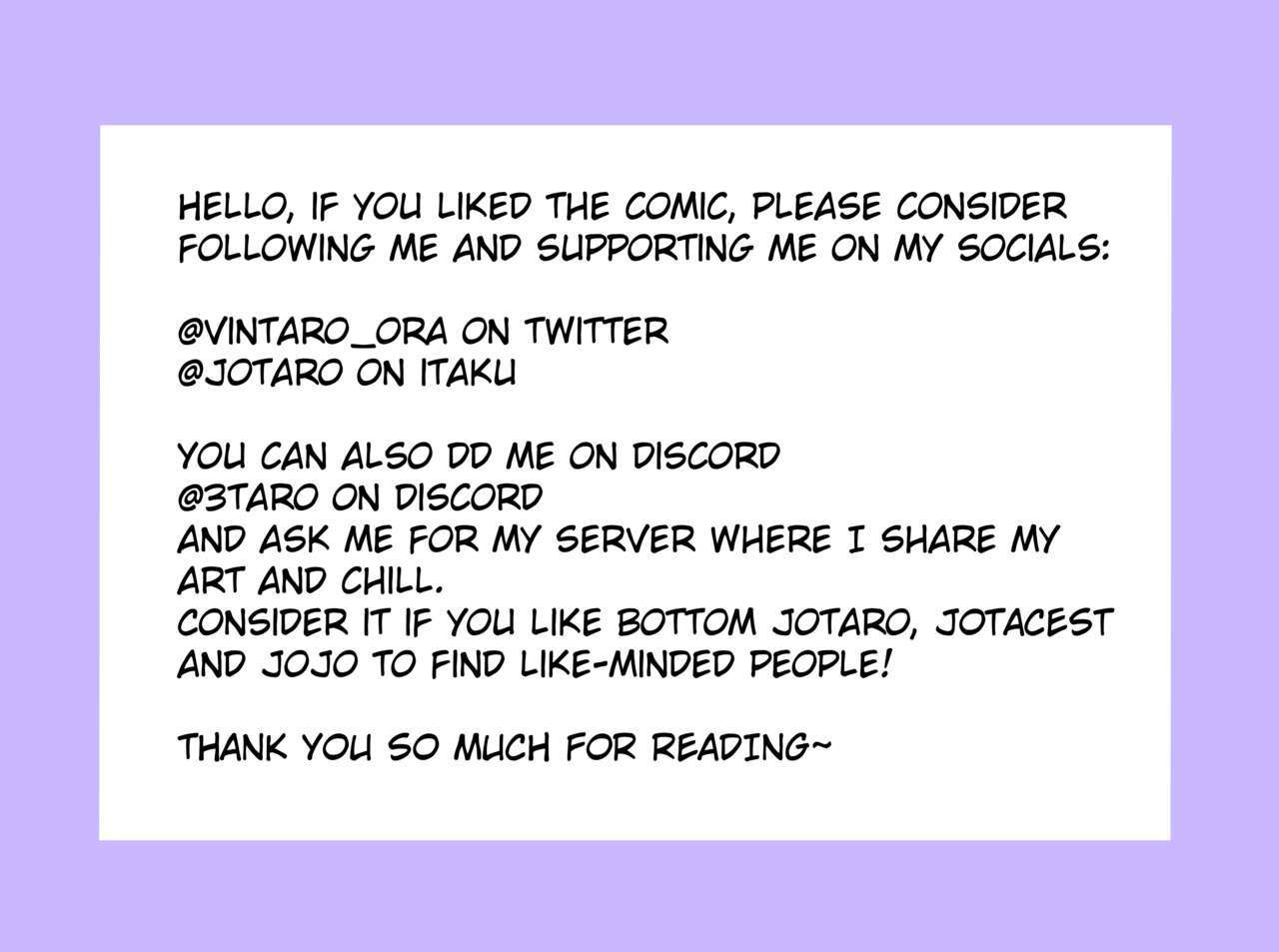 [Vintaro] Jsjt comic - Jojo's Bizarre Adventure [Eng]