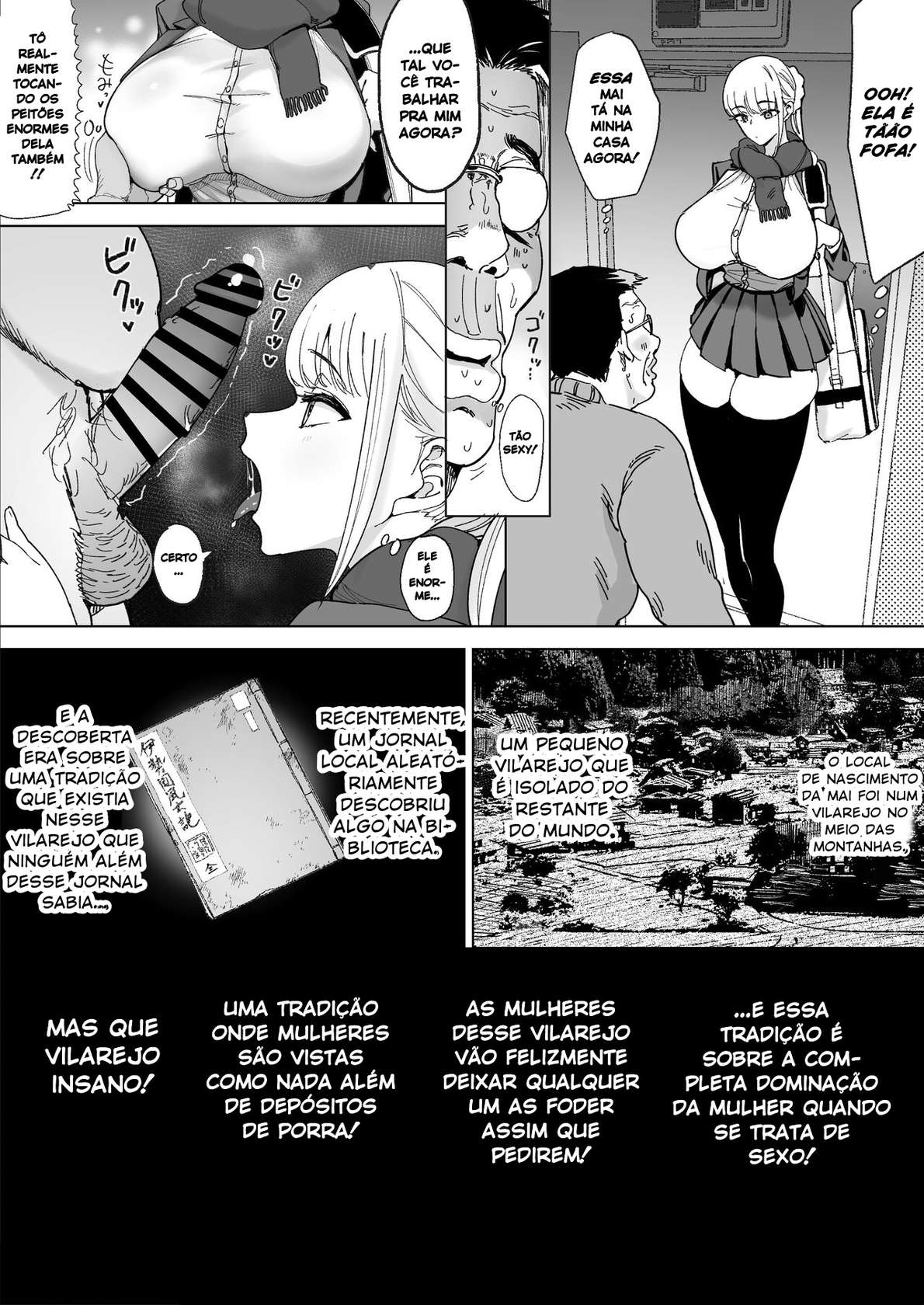 [Gensou Pump] Ecchi na Fuushuu ga Aru Kaso Shuuraku no Ohanashi 3 | The Story of a Small and Remote Village with a Dirty Tradition 3 [Portuguese]