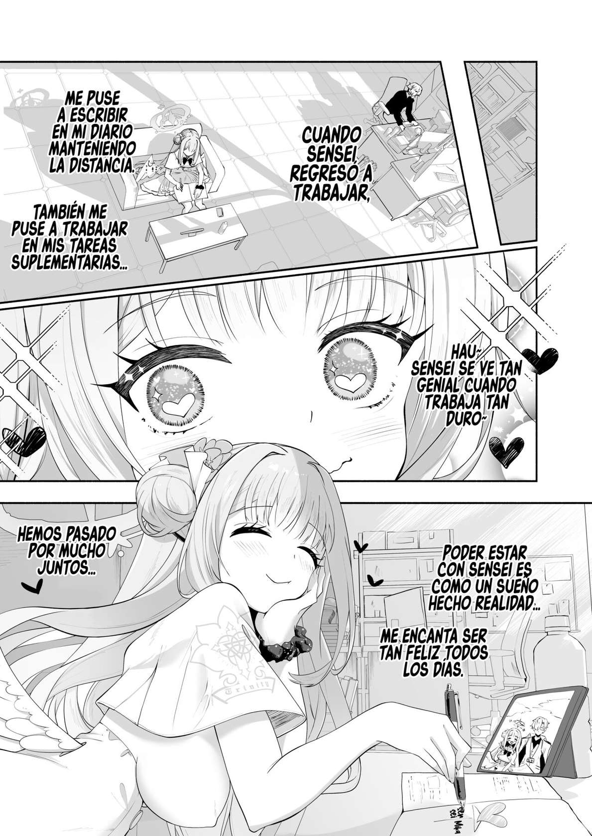 [Hatogoya (Hatoharu)] Hoshi no Izumi wa Amai Yuuwaku (Blue Archive) [Spanish] [Rakuen Translations] [Digital]