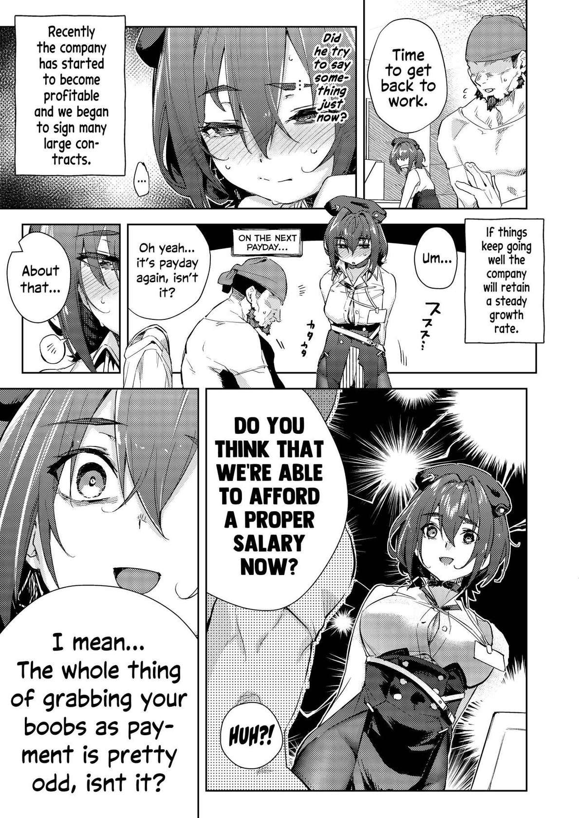 [Hikoushiki (CowBow)] Kyuuryou wa Omune ja Dame desu ka? | Can I Pay You With My Breasts? (Houshou Marine) [English] [Watson] [Digital]