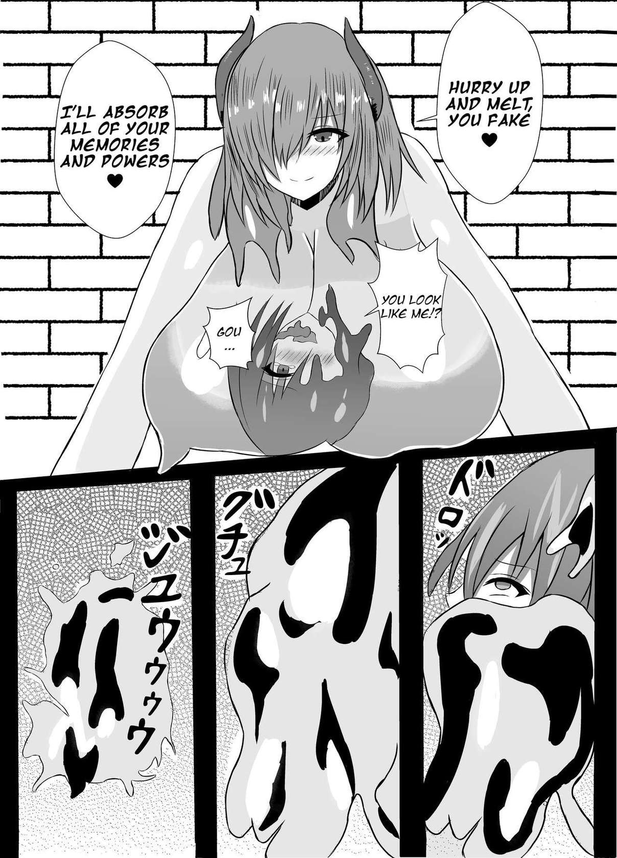 [Prince Cat (Nekohime Yuuka)] Succubus Gitai Slime ga Shota Yuusha o Gyaku Rape suru Hon | A Story About the Hero Who a Succubus Slime Mimic Raped. [English] [Digital]