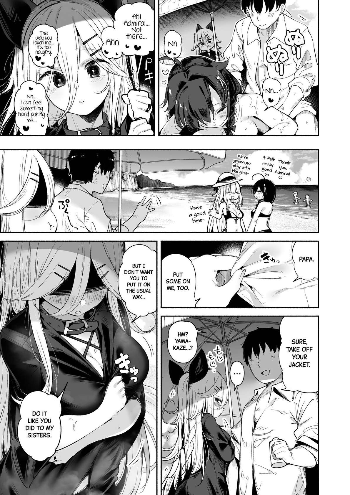 [Toto-taste (Suzuki Toto)] Yamakaze-chan to Private Beach de Yuuwaku Kozukuri Sex | Seductive Baby-making Sex with Yamakaze-chan at a Private Beach (Kantai Collection -KanColle-) [English] [Black Grimoires] [Digital]