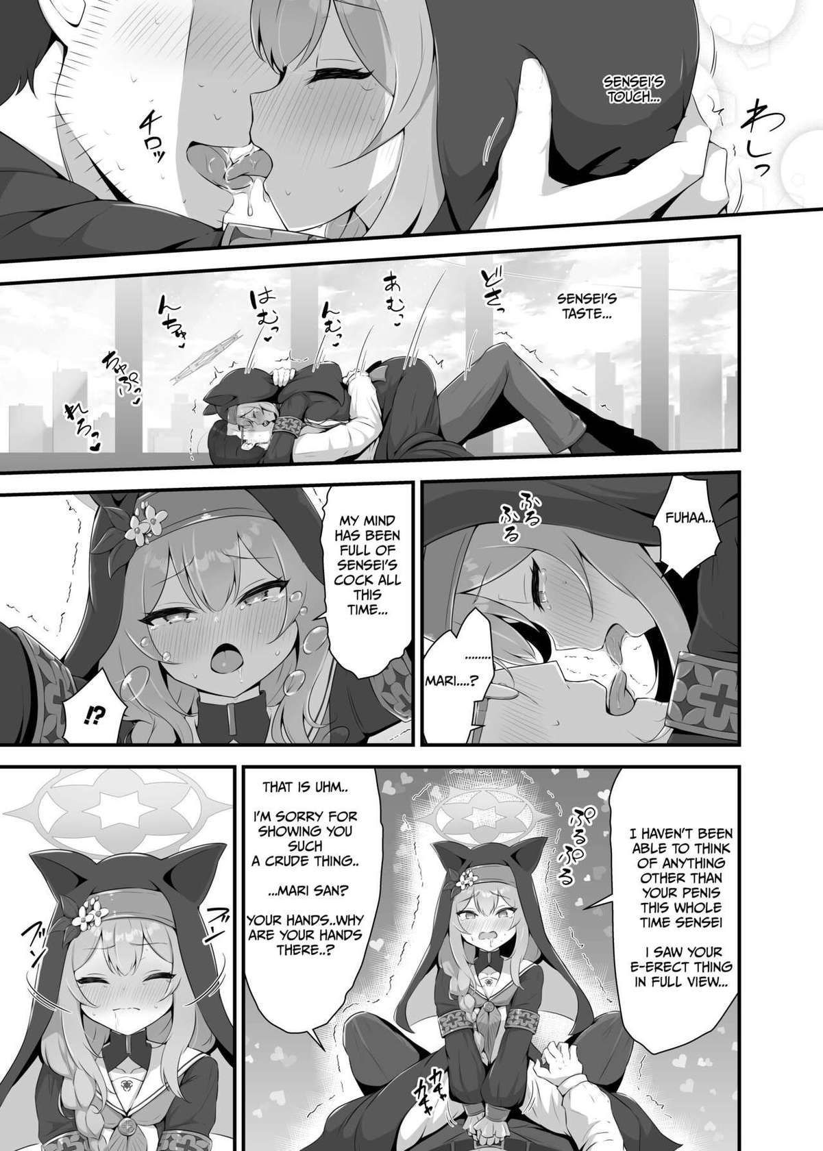 Fluid Liquid (Nukui Ajishio)] Mari ga Sensei no Gorippa-sama o Ukkari Mite Shimatta Kekka...! | What came about after Mari accidentally peeked at Sensei's Mr. Massive (Blue Archive) [Digital] [English] [Kivotos Cultured Nuns Scans]