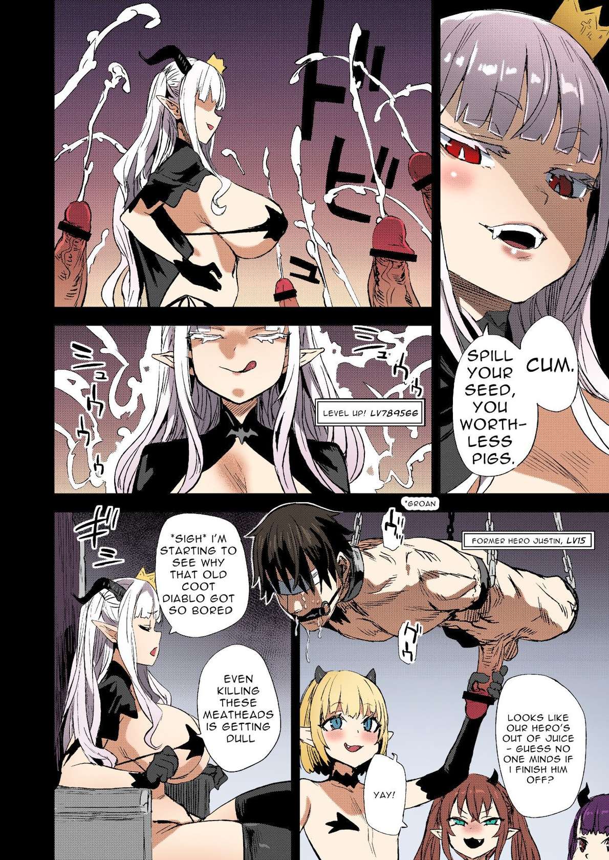 [Fatalpulse (Asanagi)] Succubus Joou vs Zako Goblin - Victim Girls R [English] [HK] [Colorized] [SPDSD] [Digital]